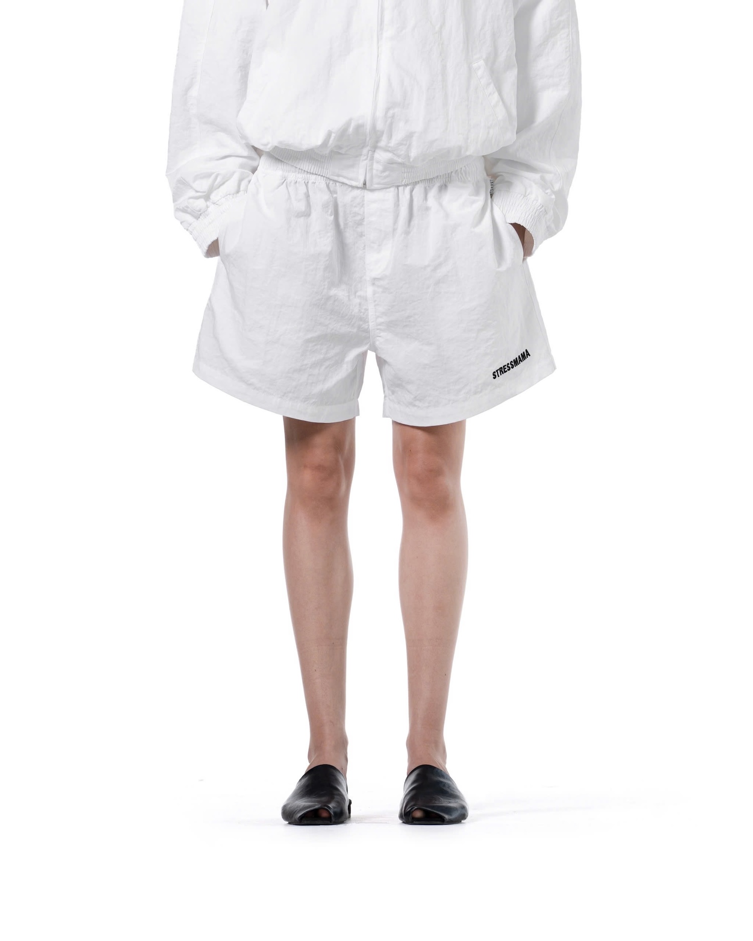 SSMA COACH TRACK SHORTS - WHITE