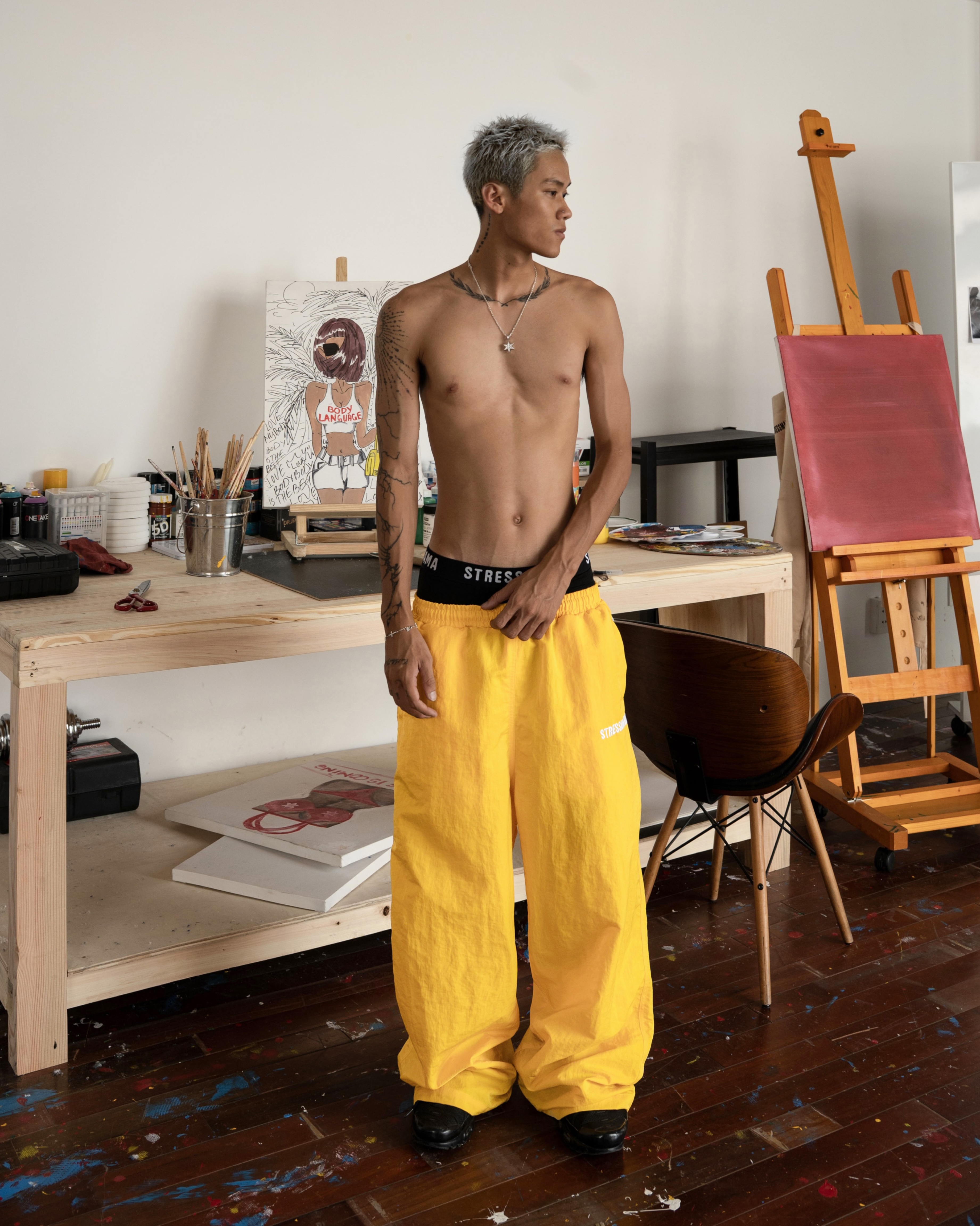 SSMA COACH TRACKSUIT PANTS V2 - YELLOW