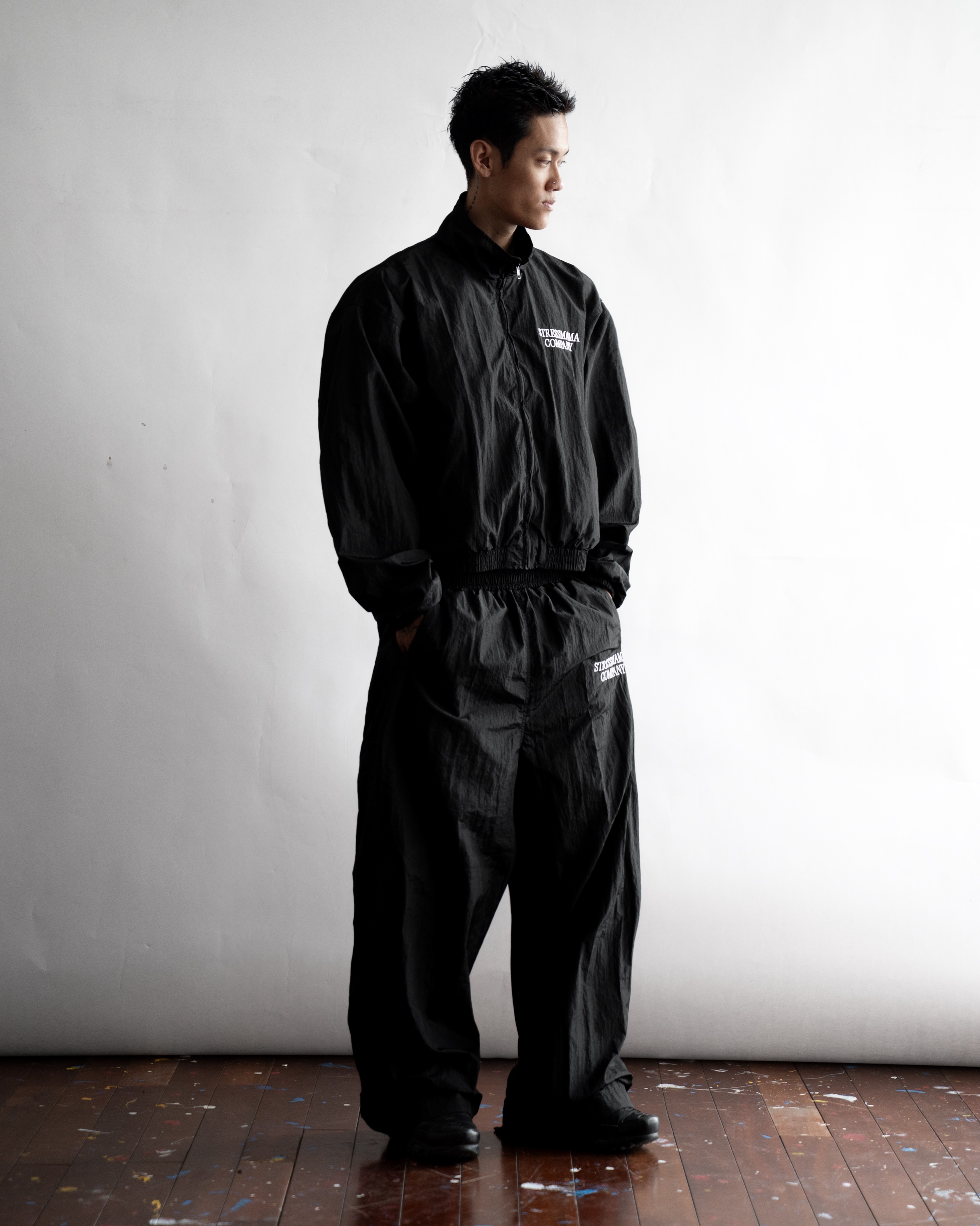 SSMA COMPANY TRACKSUIT PANTS - BLACK