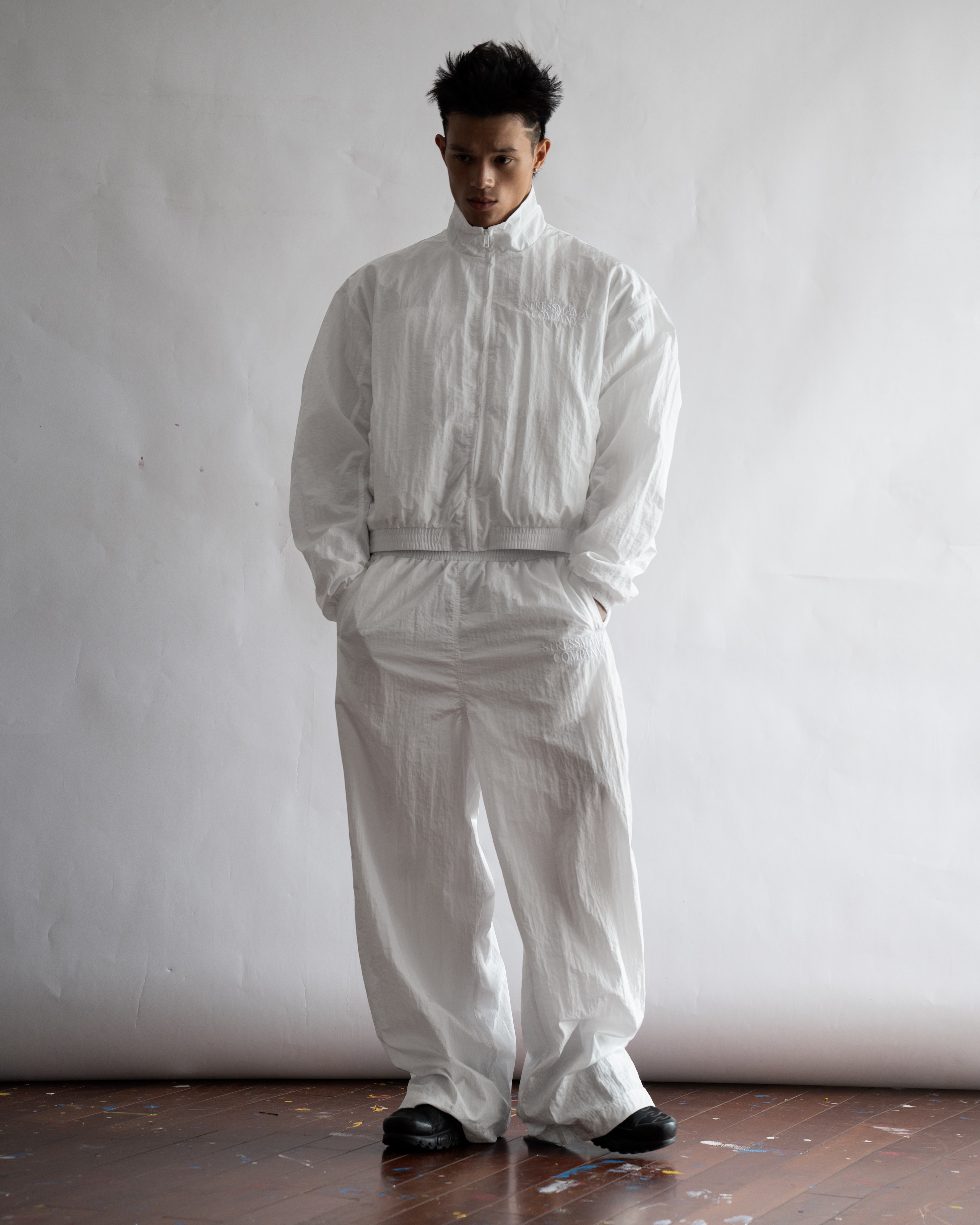 SSMA COMPANY TRACKSUIT PANTS - WHITE