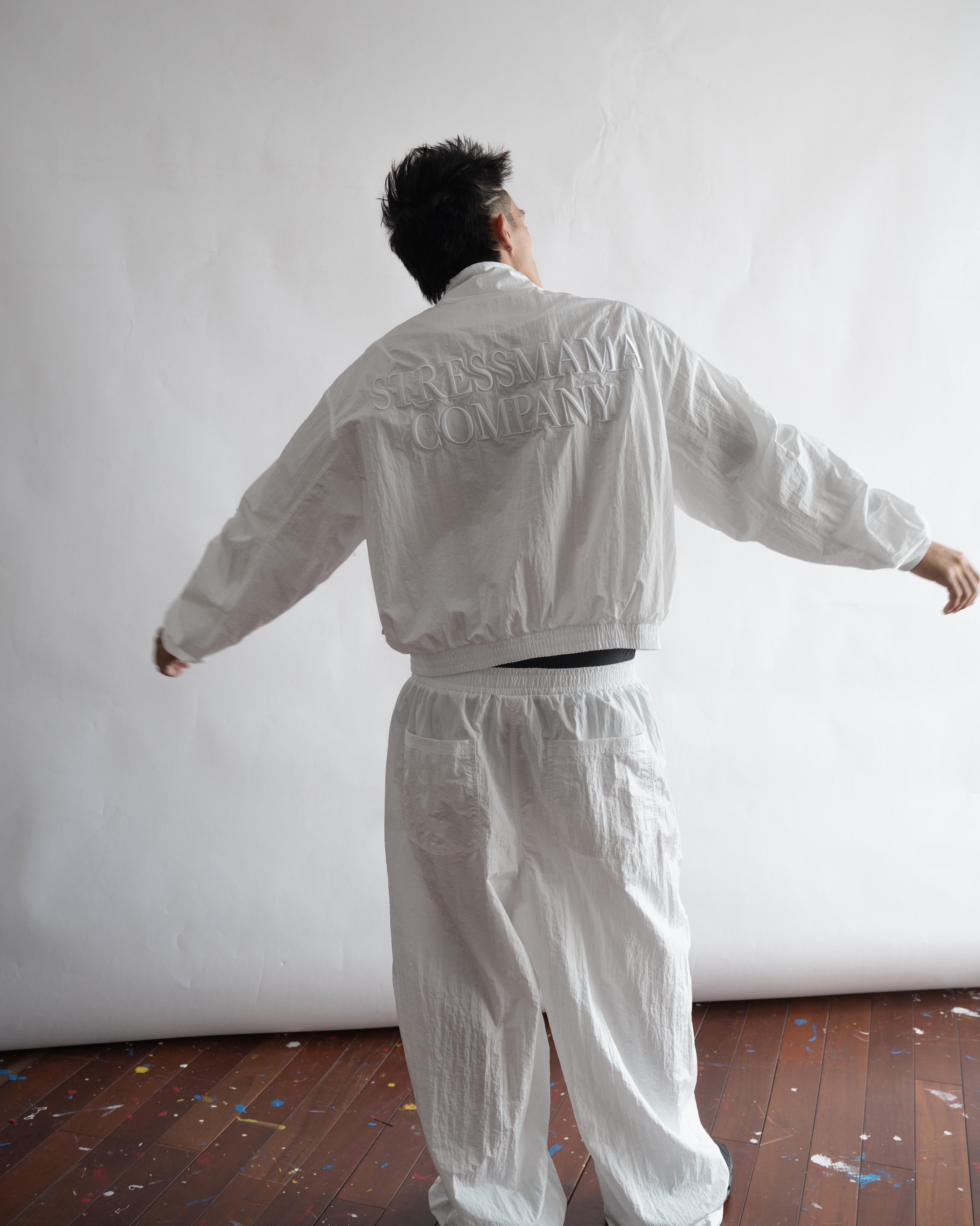 SSMA COMPANY TRACKSUIT PANTS - WHITE