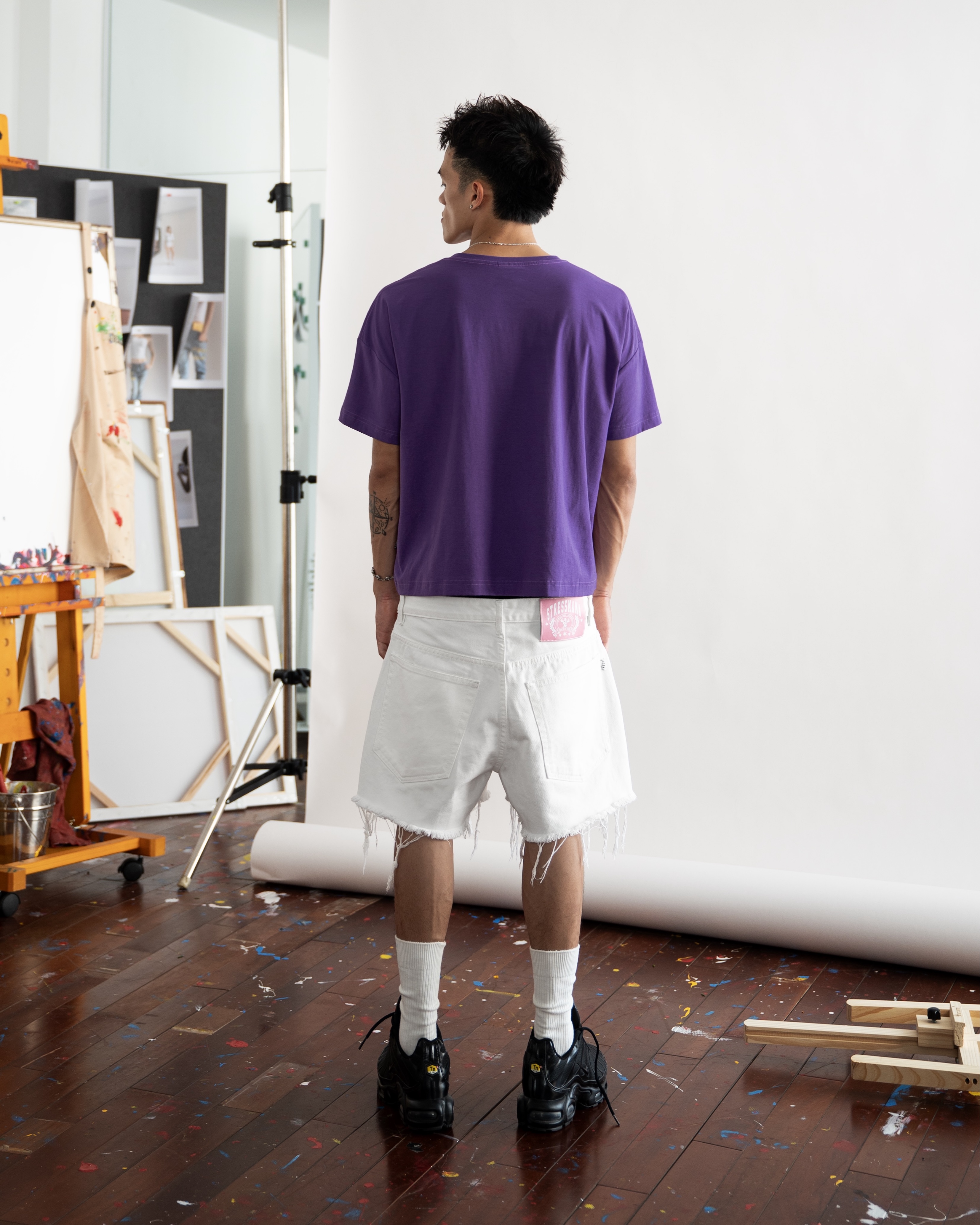 SSMA CRAYON LOGO T-SHIRT - PURPLE