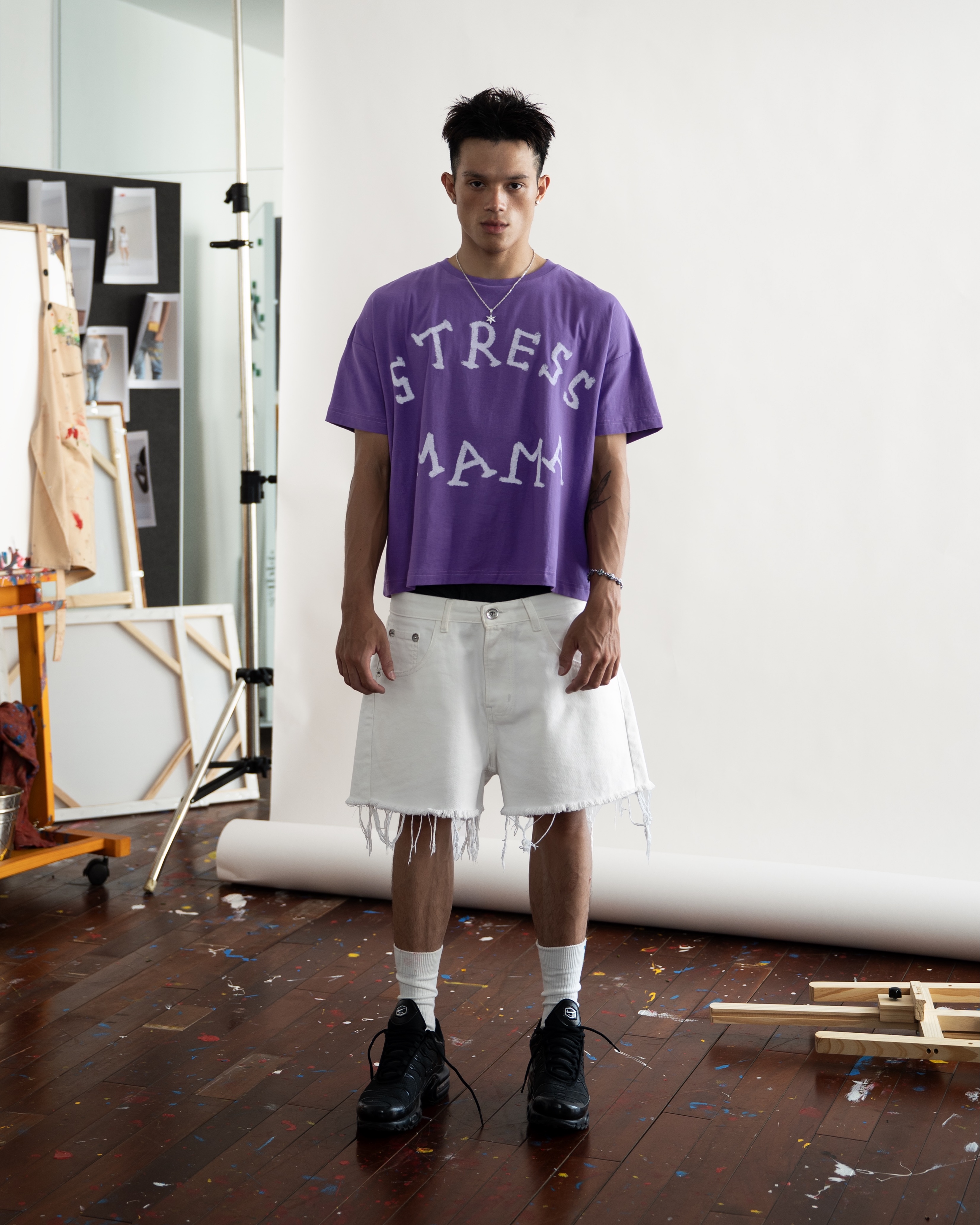 SSMA CRAYON LOGO T-SHIRT - PURPLE