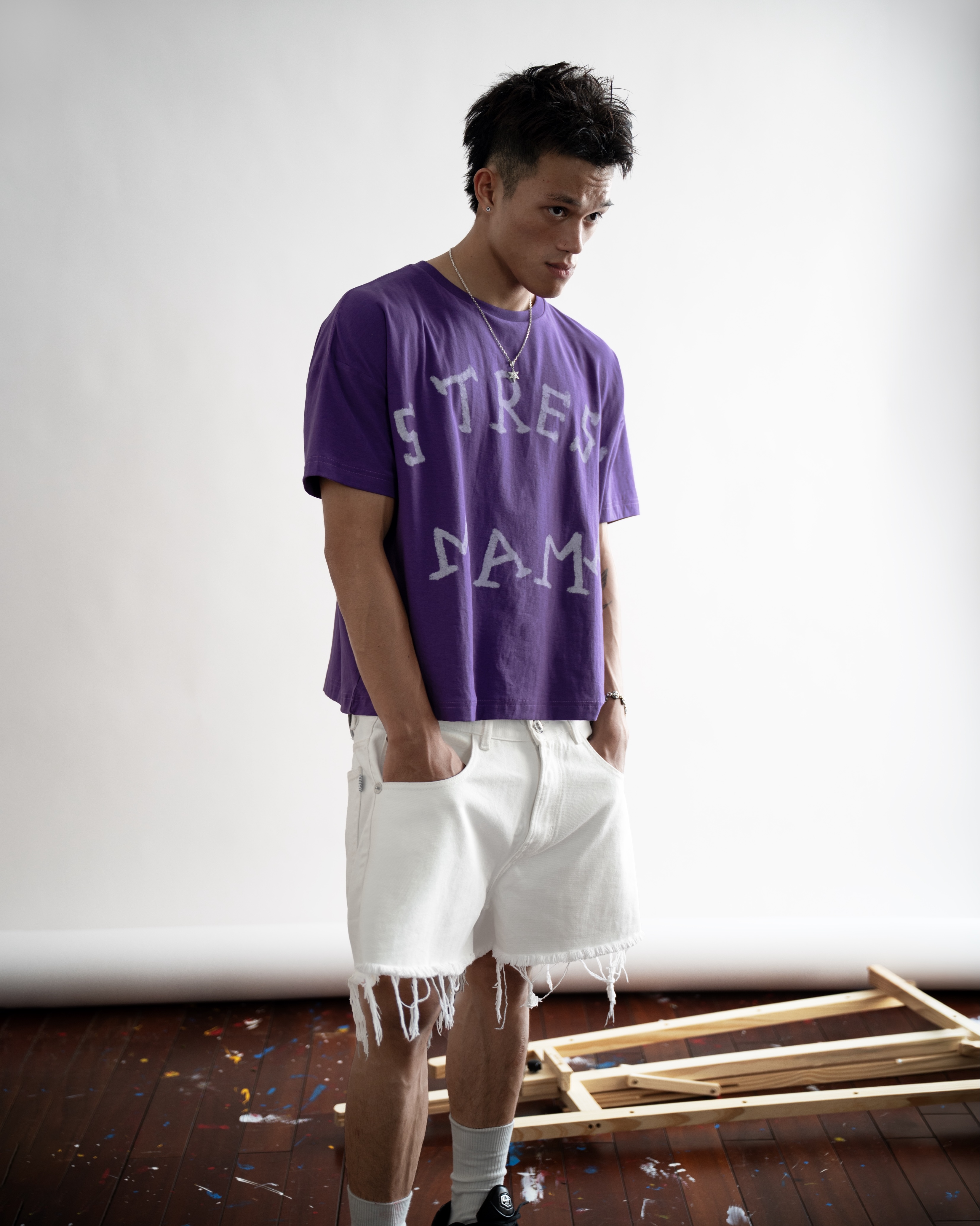 SSMA CRAYON LOGO T-SHIRT - PURPLE