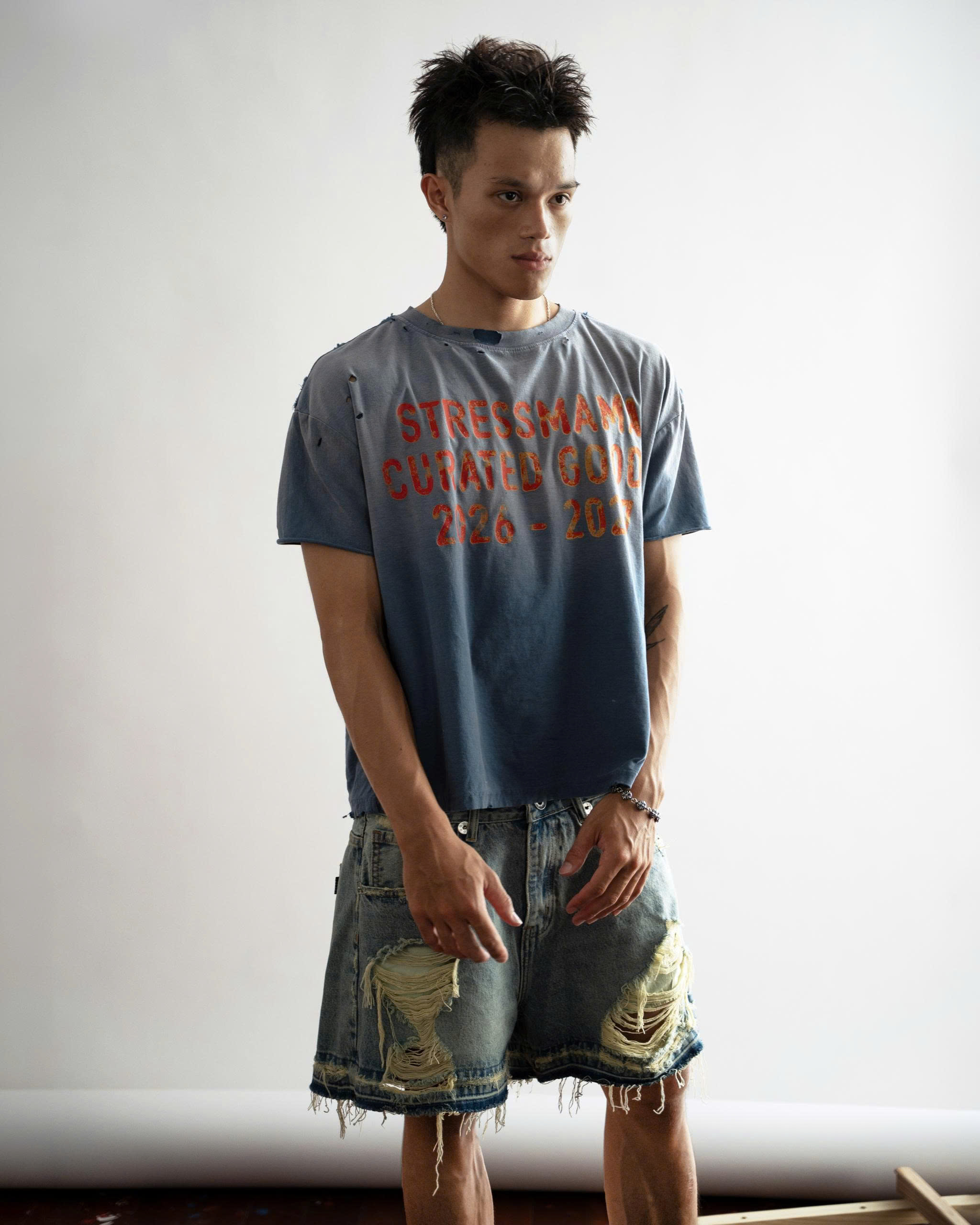 SSMA CURATED WASHED T-SHIRT - BLUE