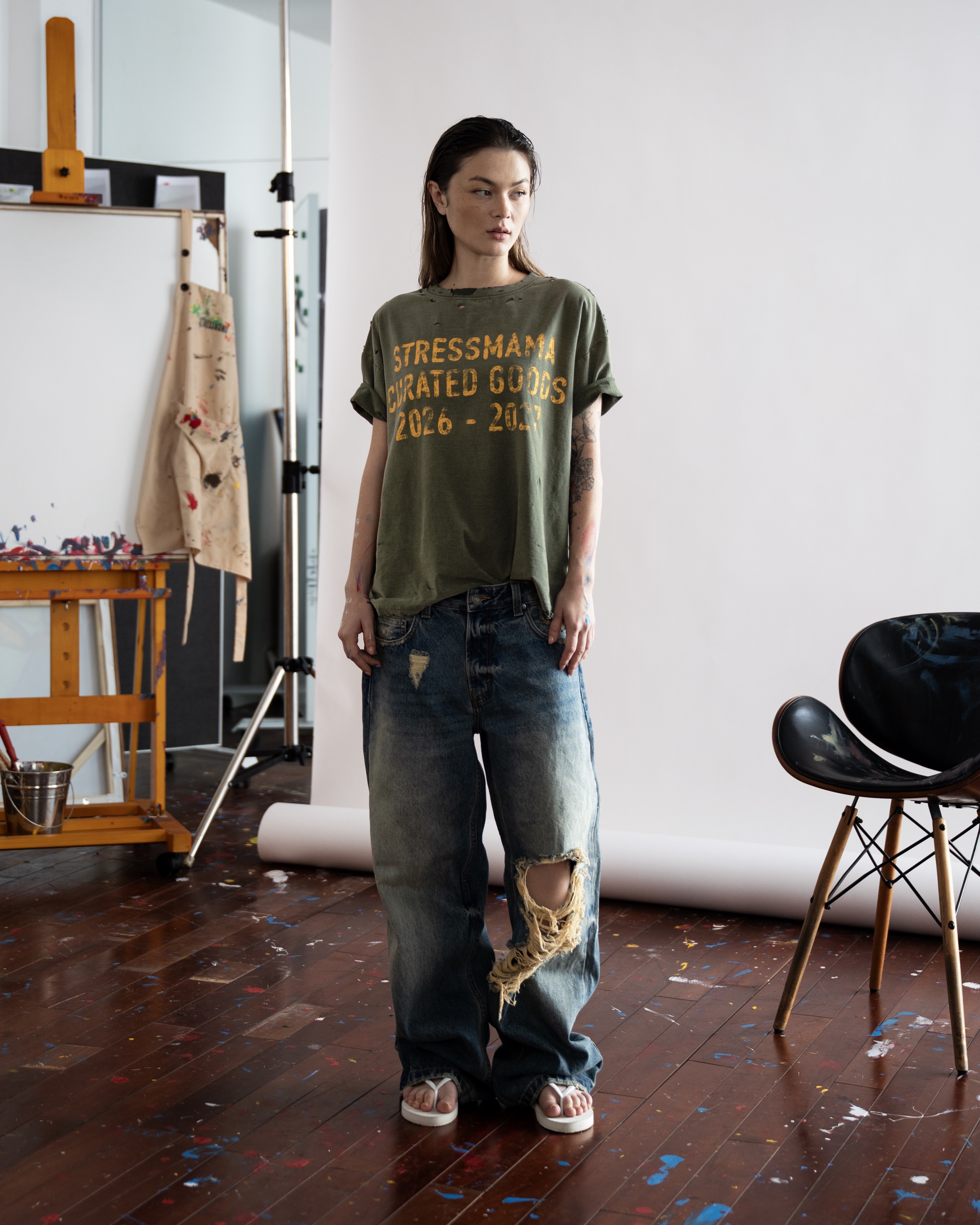 SSMA CURATED WASHED T-SHIRT - GREEN