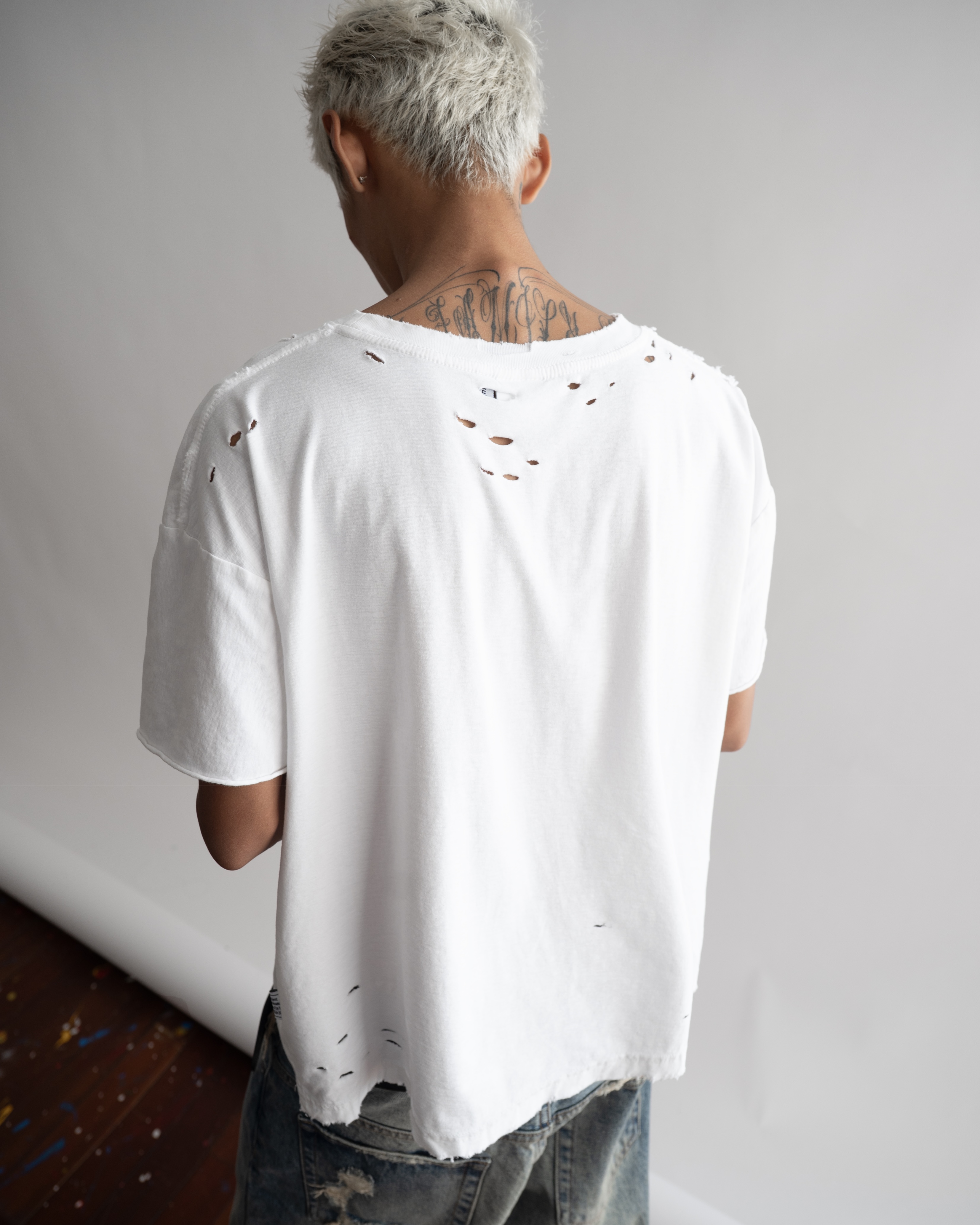 SSMA CURATED WASHED T-SHIRT - WHITE