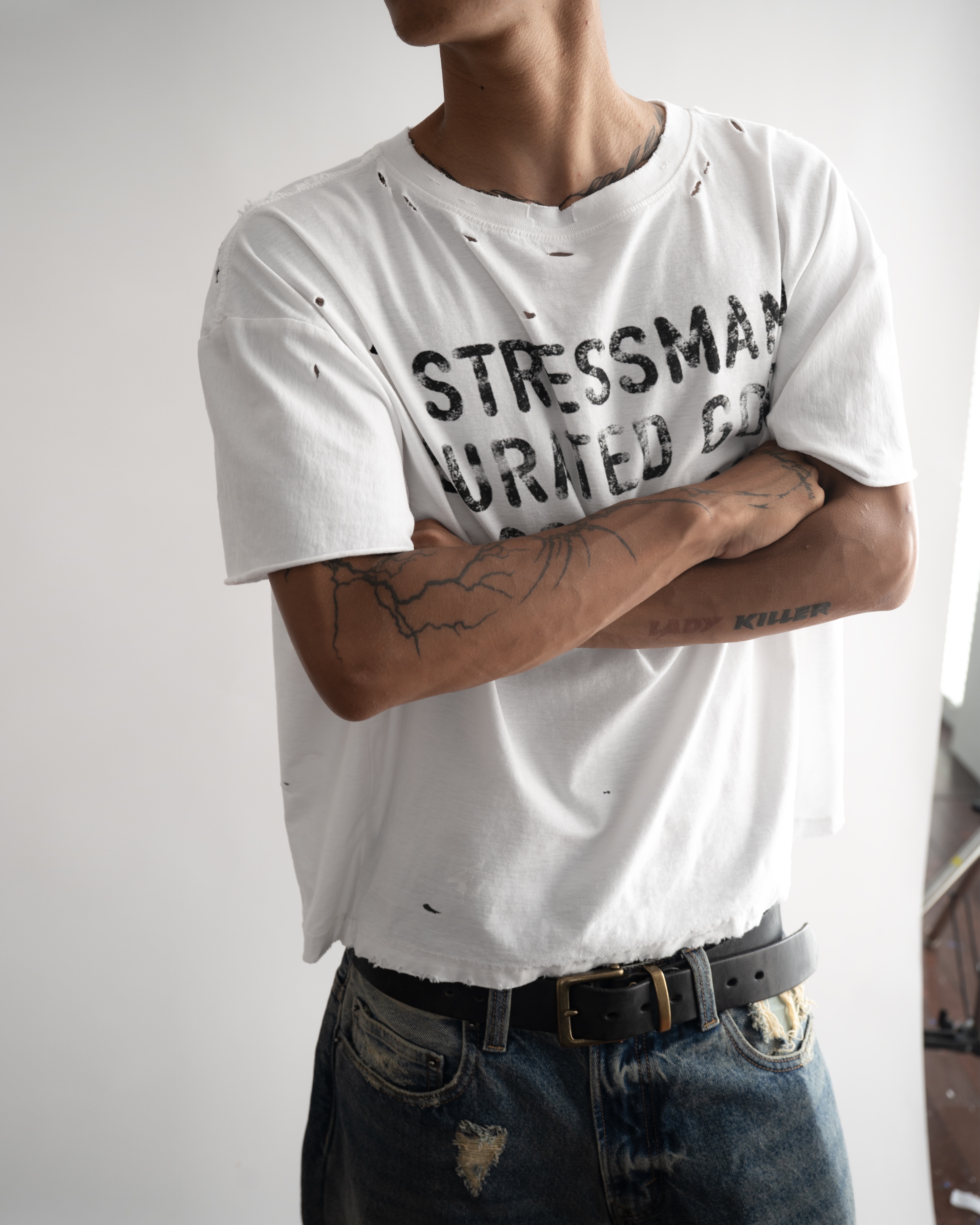 SSMA CURATED WASHED T-SHIRT - WHITE