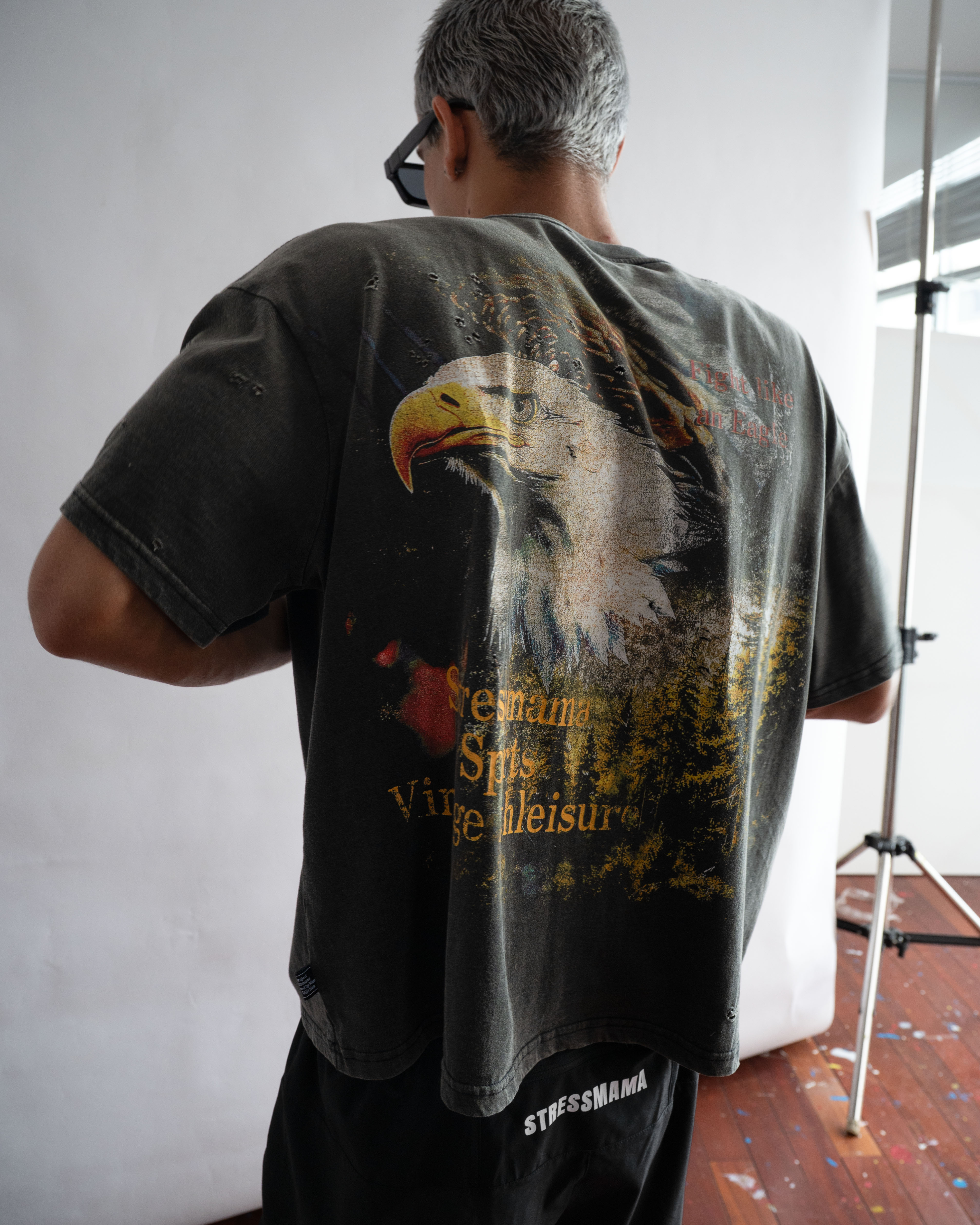 SSMA EAGLE FIGHT T-SHIRT - BLACK