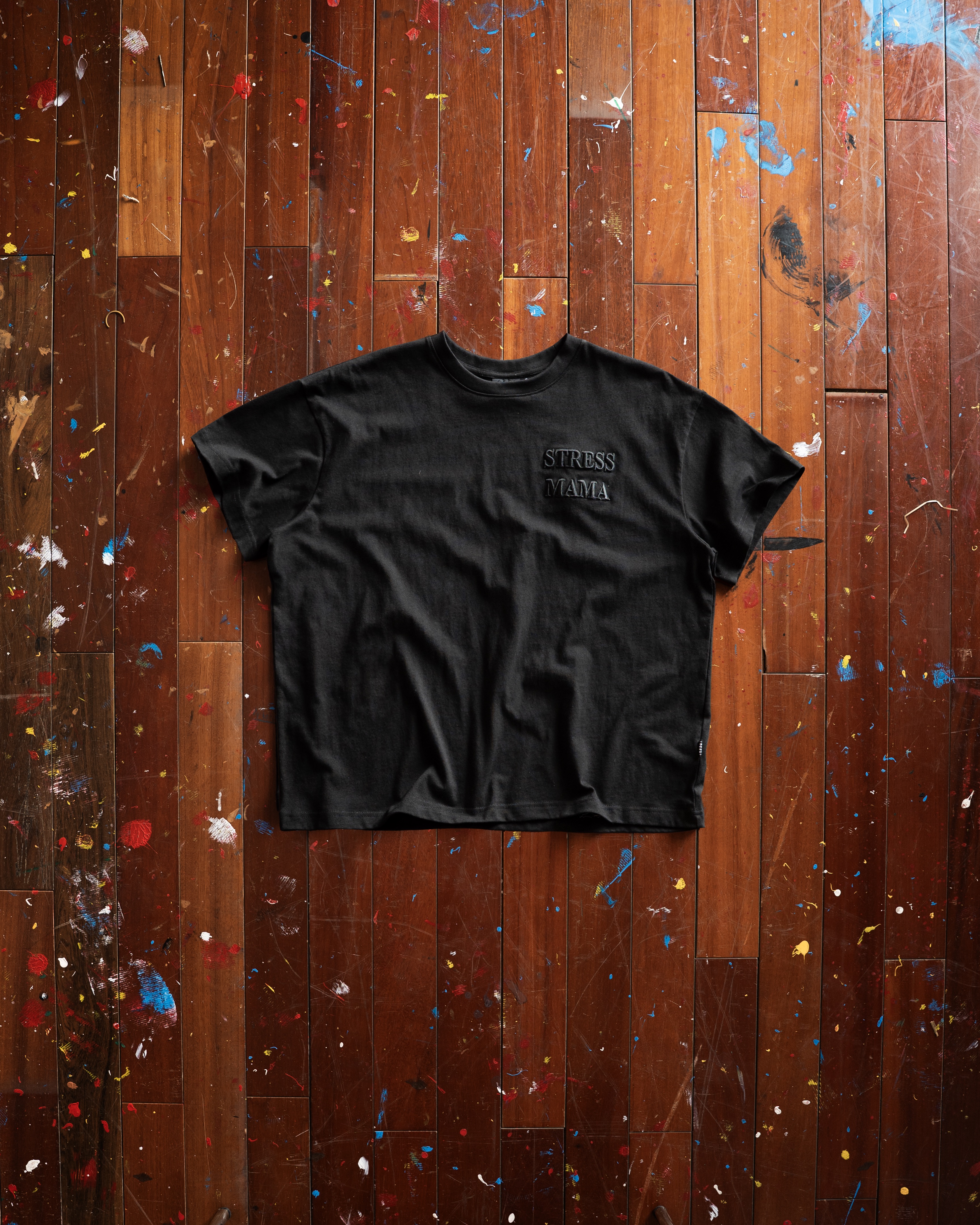 SSMA EMBROIDERY BASIC T-SHIRT - BLACK