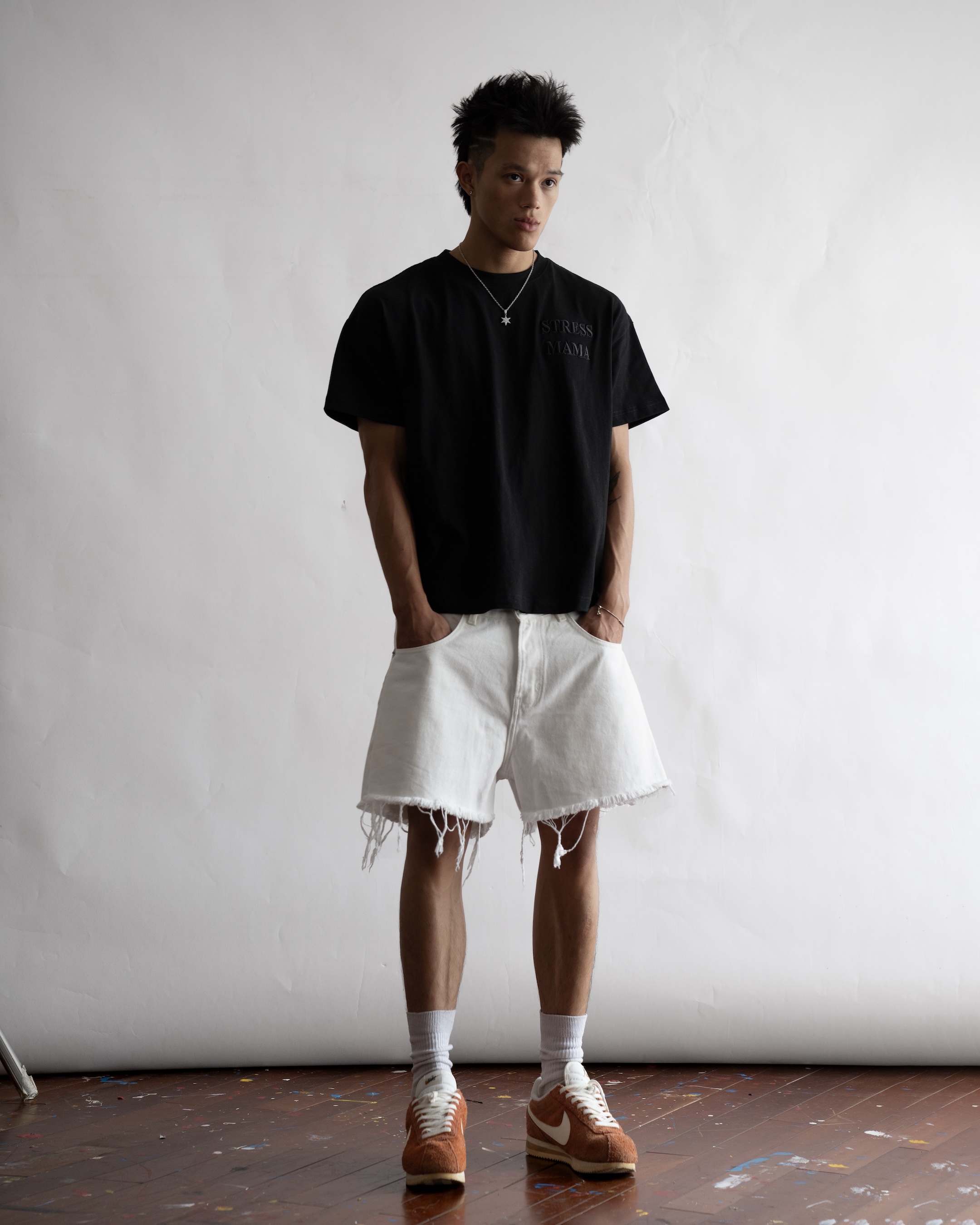 SSMA EMBROIDERY BASIC T-SHIRT - BLACK