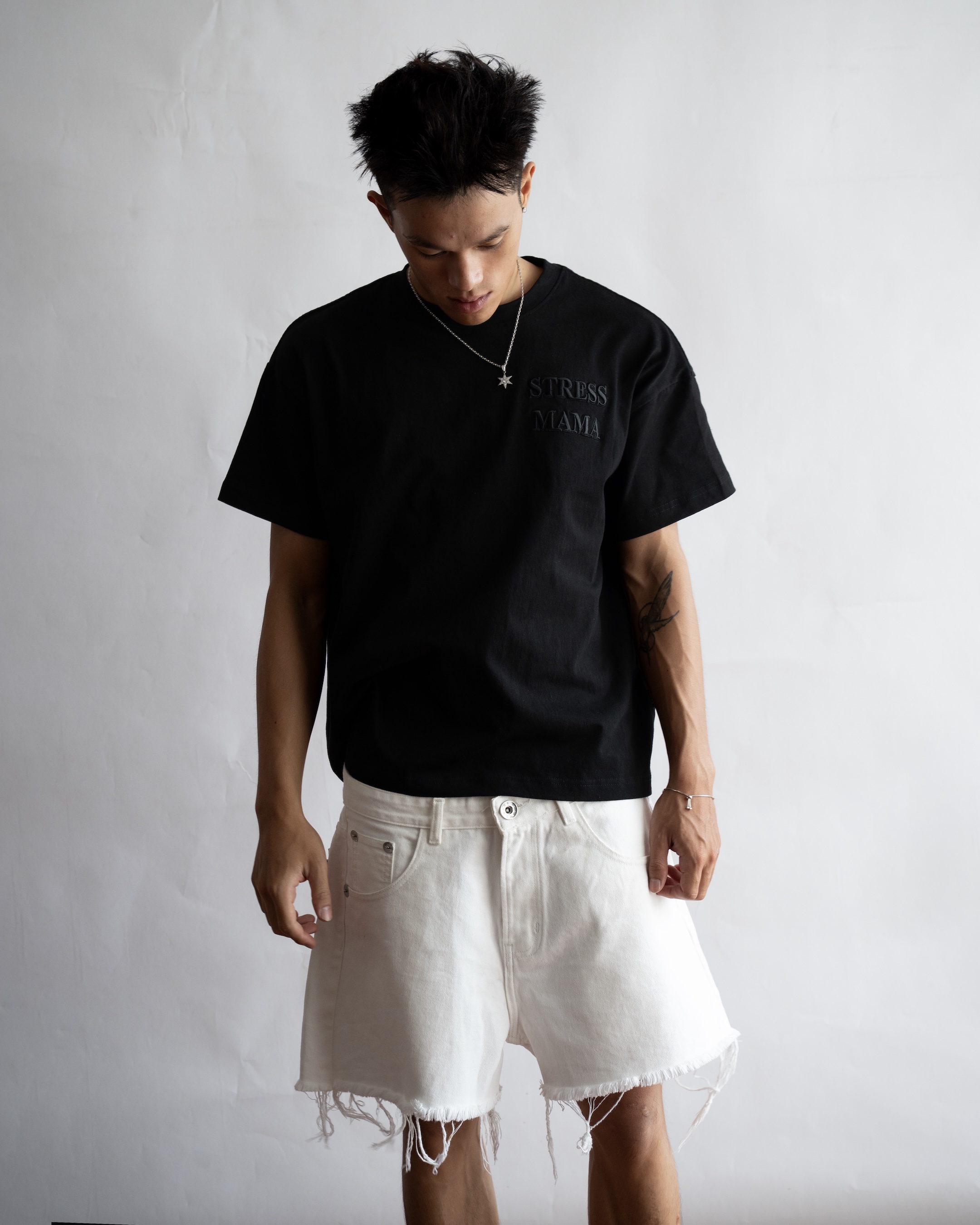 SSMA EMBROIDERY BASIC T-SHIRT - BLACK
