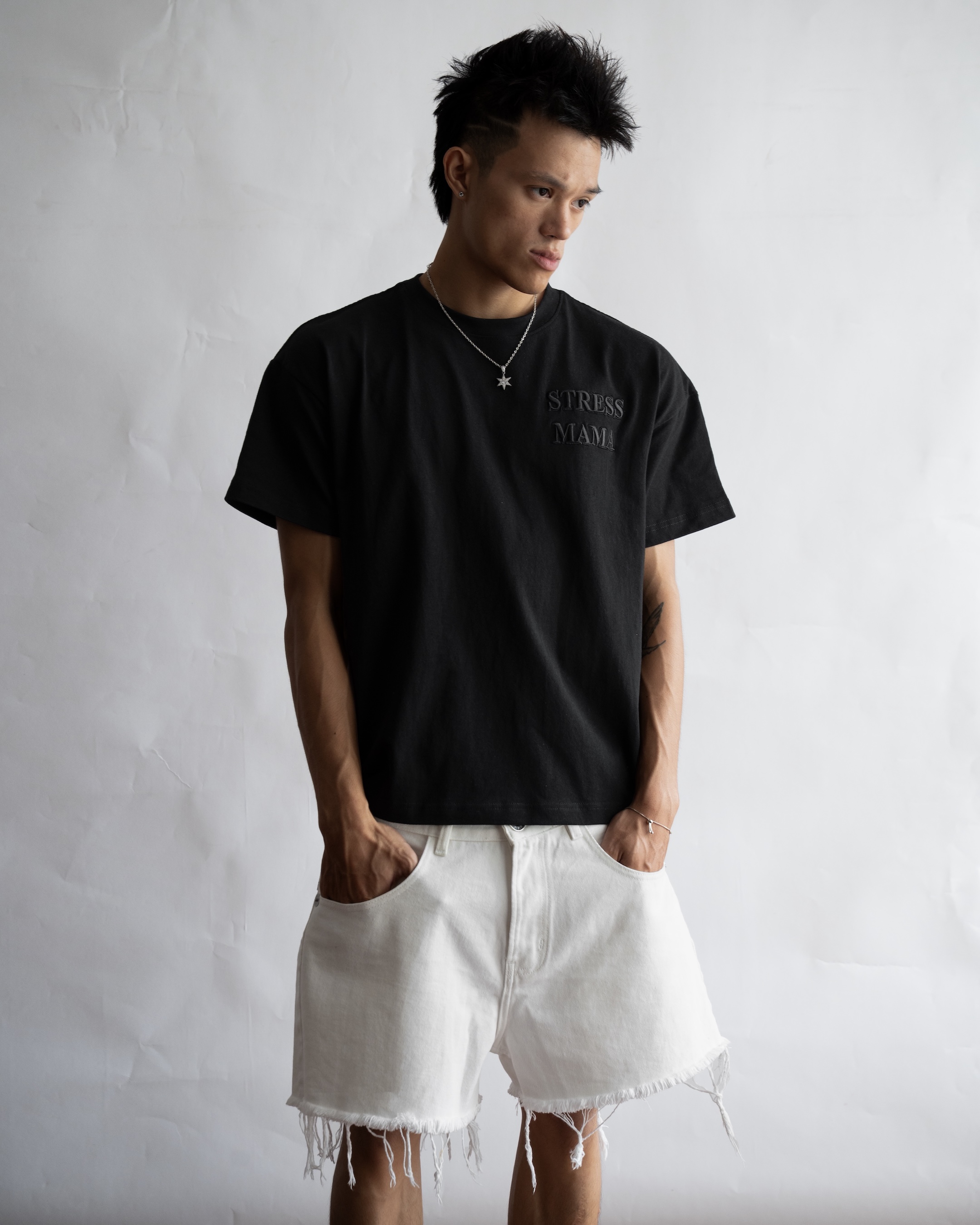 SSMA EMBROIDERY BASIC T-SHIRT - BLACK