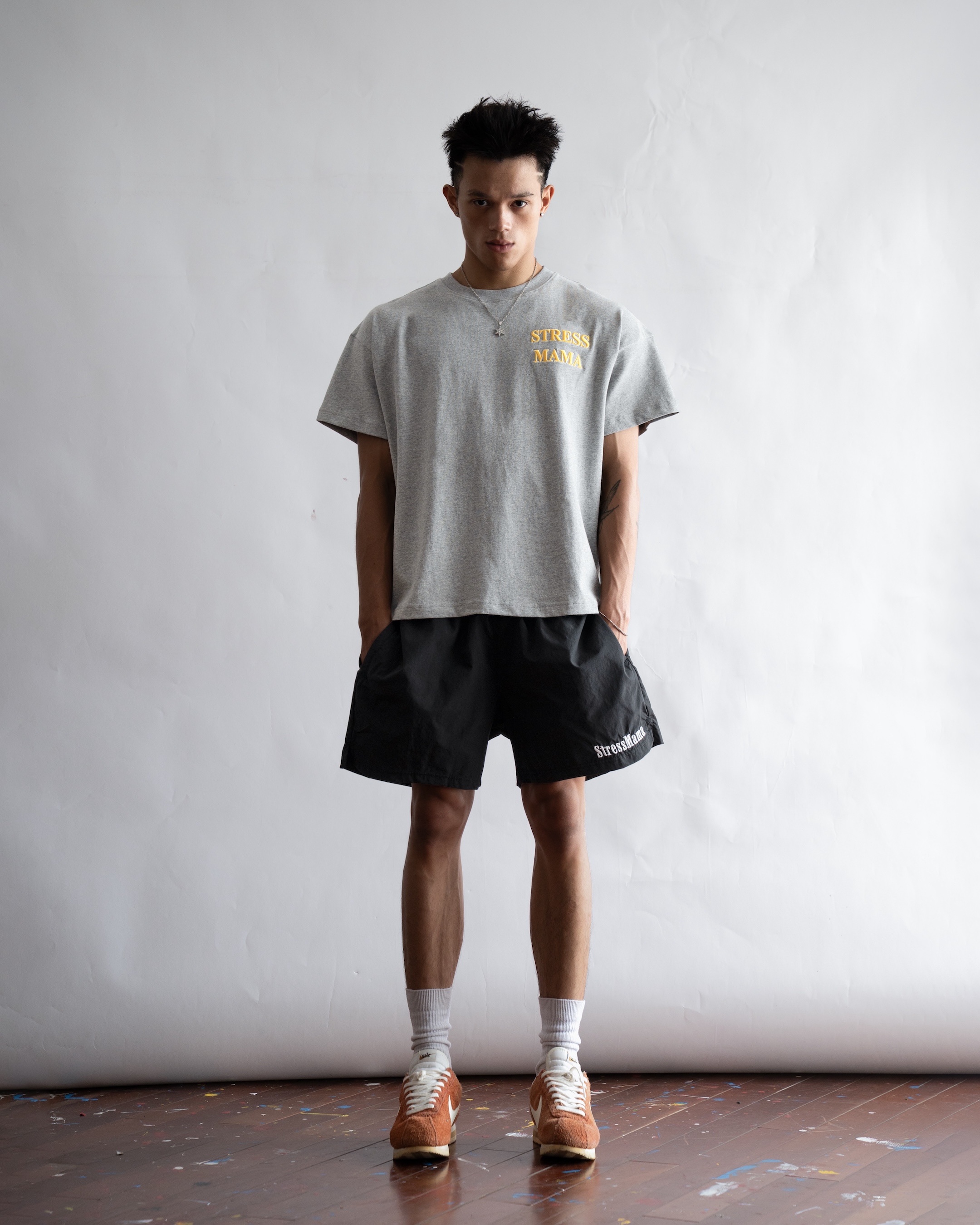 SSMA EMBROIDERY BASIC T-SHIRT - GRAY