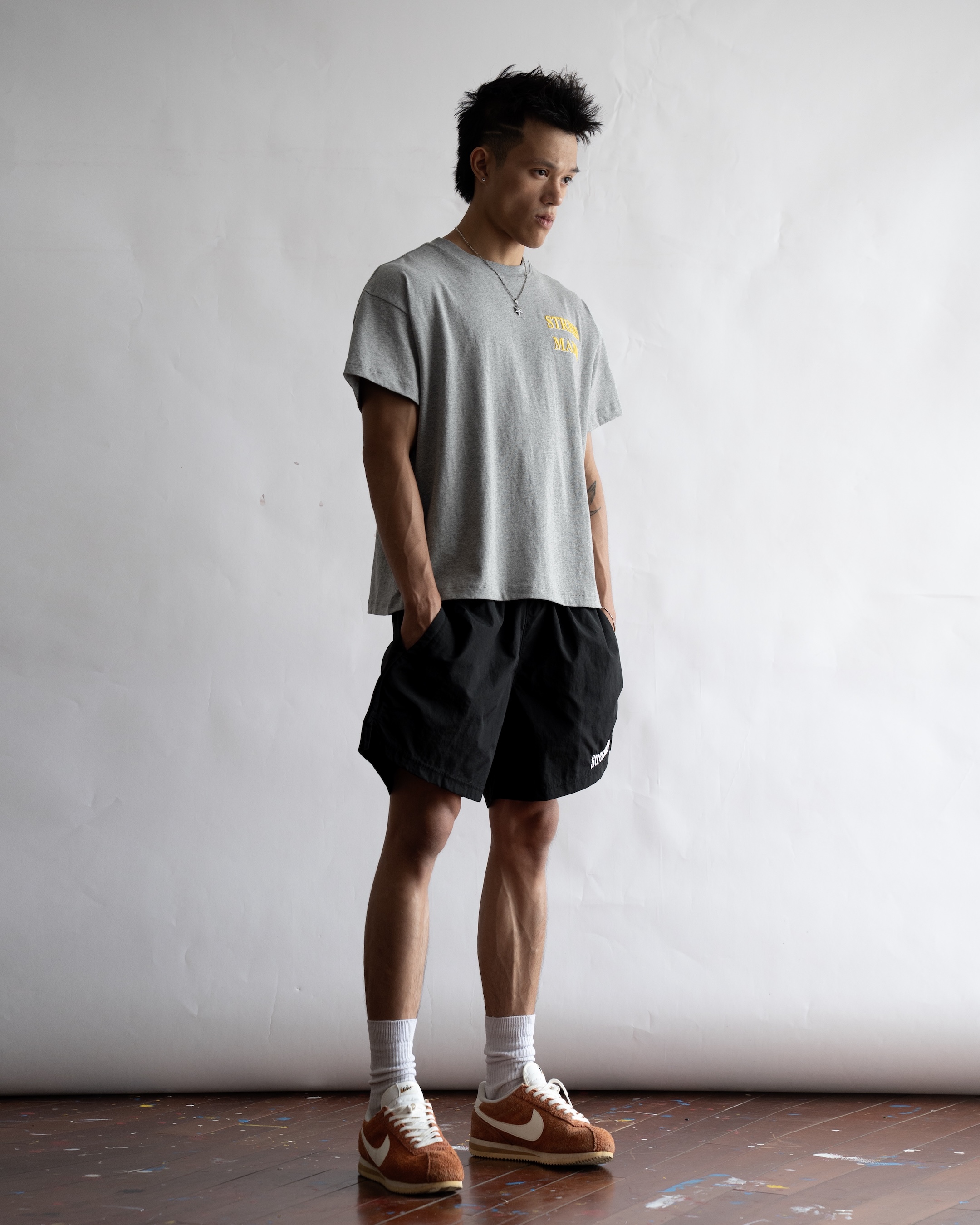 SSMA EMBROIDERY BASIC T-SHIRT - GRAY
