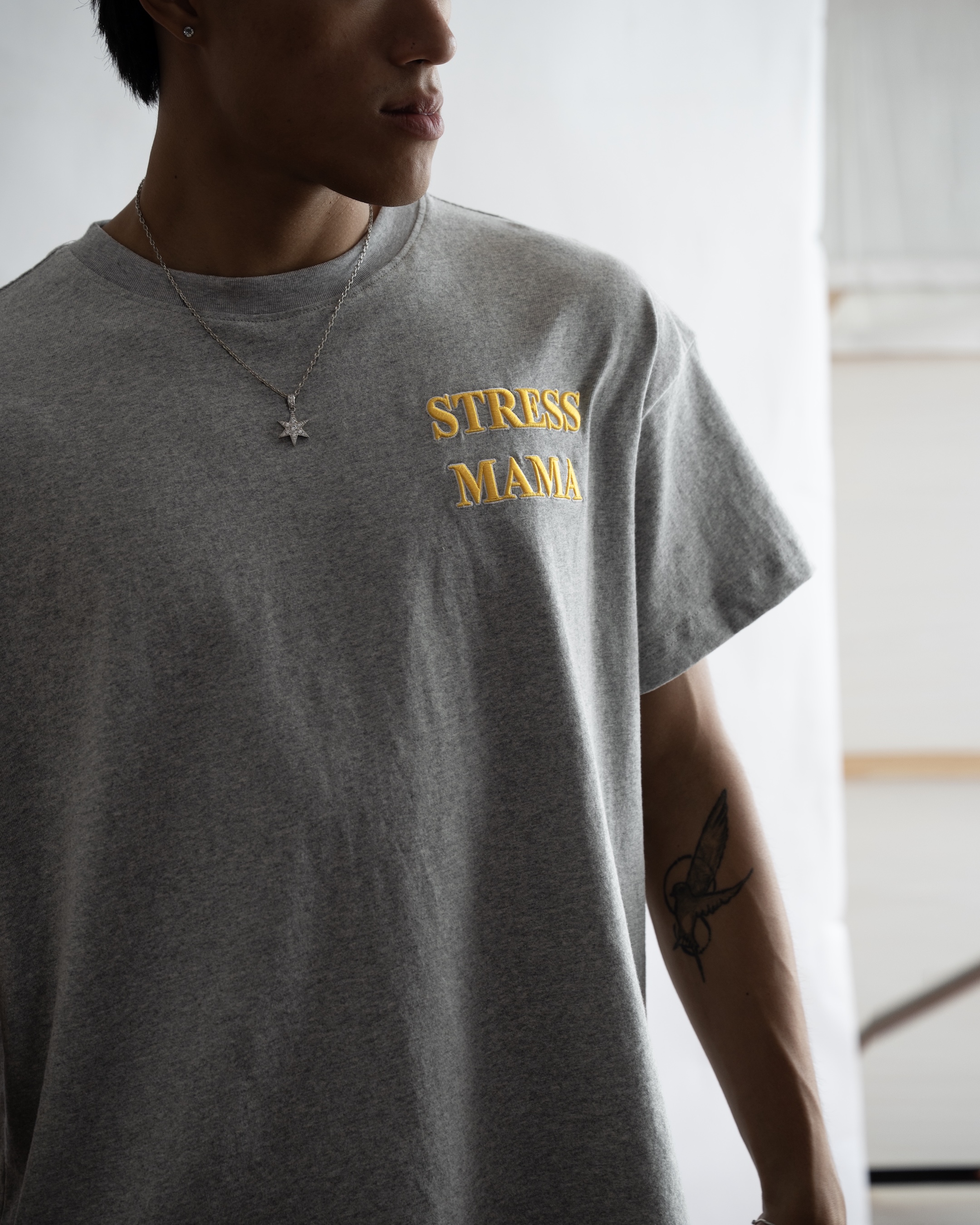 SSMA EMBROIDERY BASIC T-SHIRT - GRAY