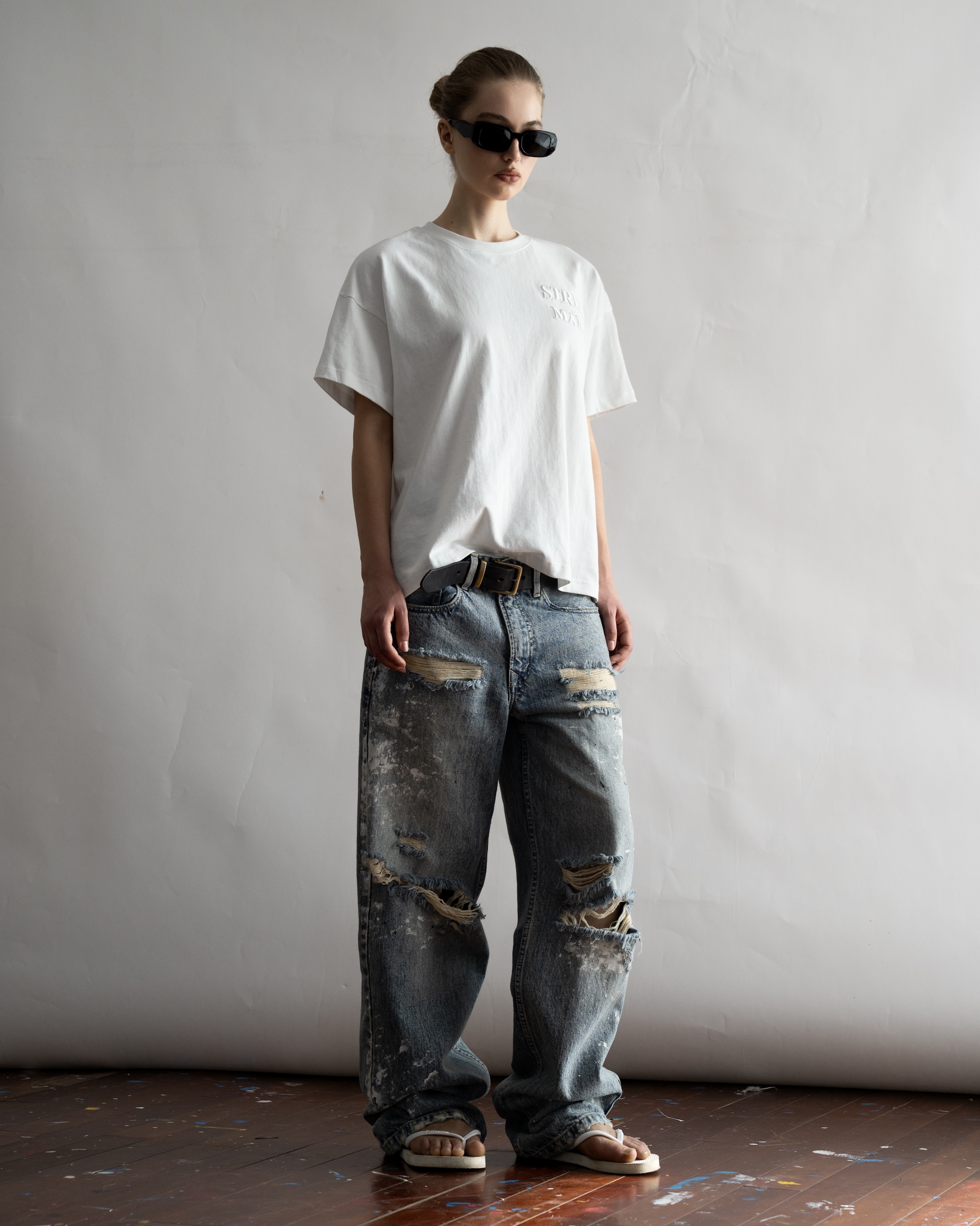 SSMA EMBROIDERY BASIC T-SHIRT - WHITE