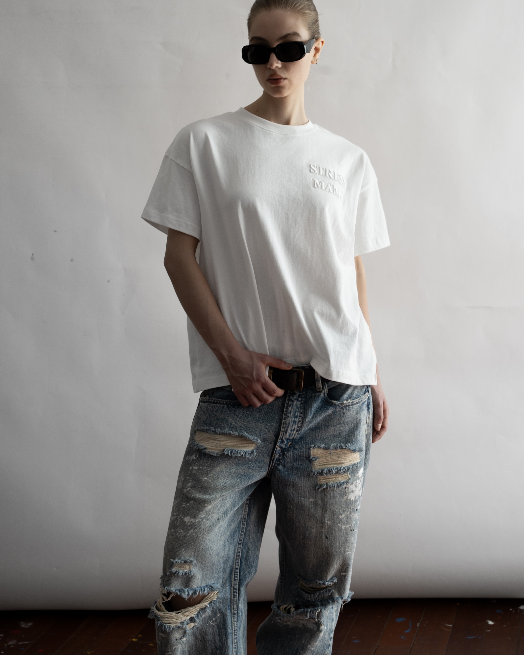 SSMA EMBROIDERY BASIC T-SHIRT - WHITE
