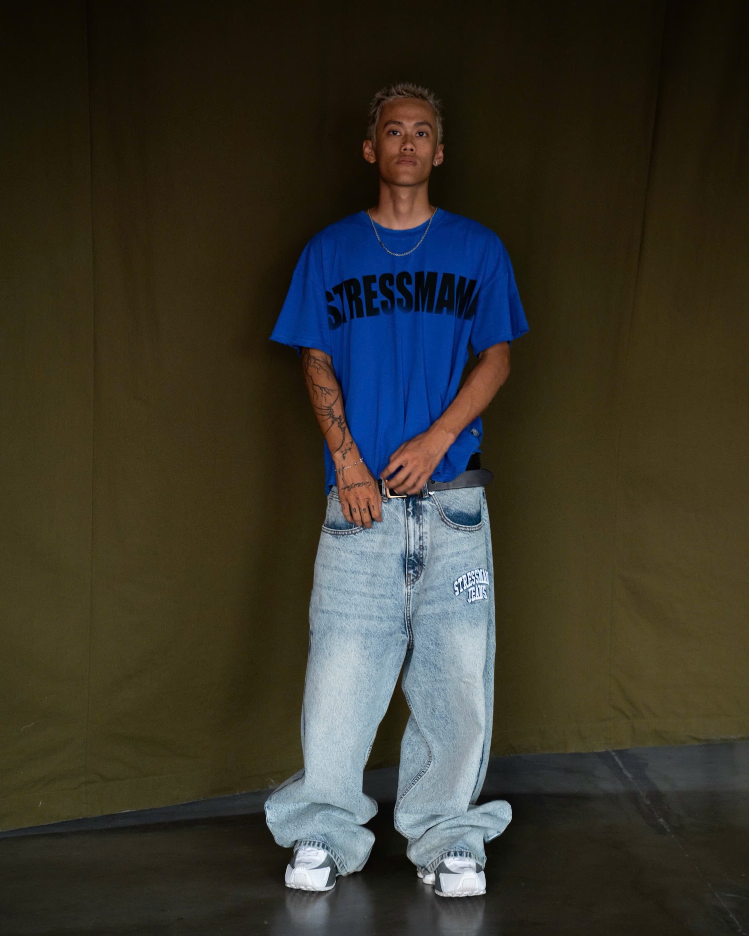 SSMA FADED LOGO T-SHIRT - BLUE