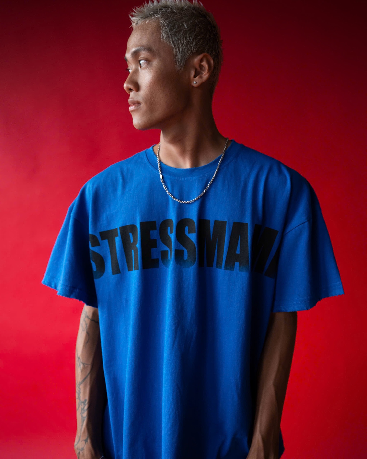 SSMA FADED LOGO T-SHIRT - BLUE