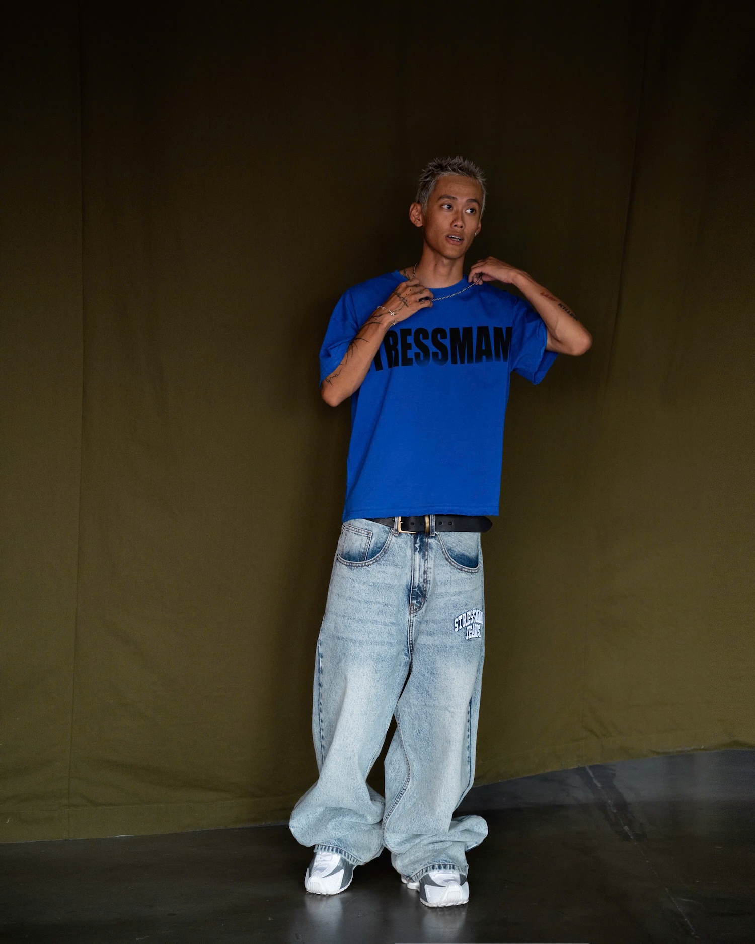 SSMA FADED LOGO T-SHIRT - BLUE