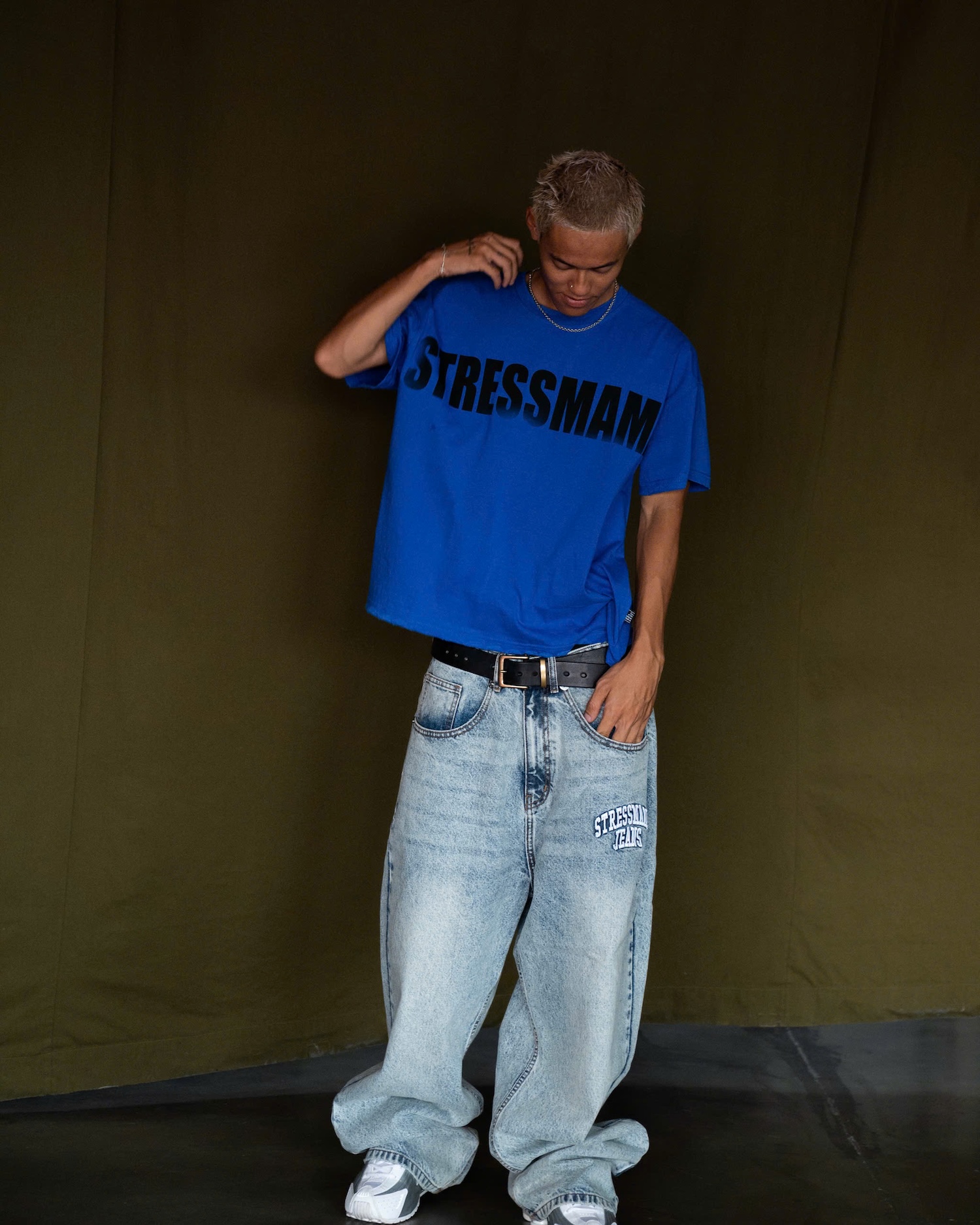 SSMA FADED LOGO T-SHIRT - BLUE