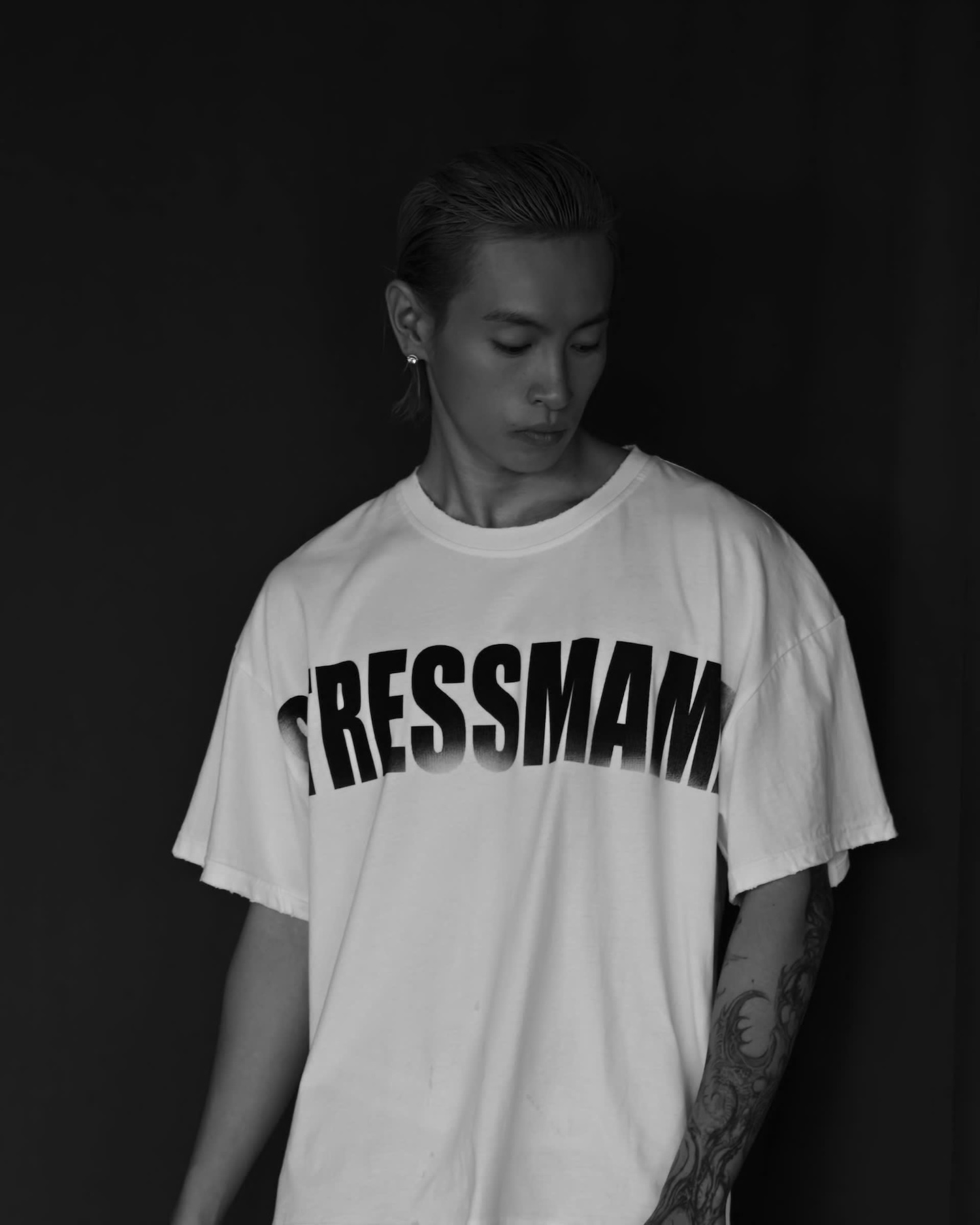 SSMA FADED LOGO T-SHIRT - WHITE
