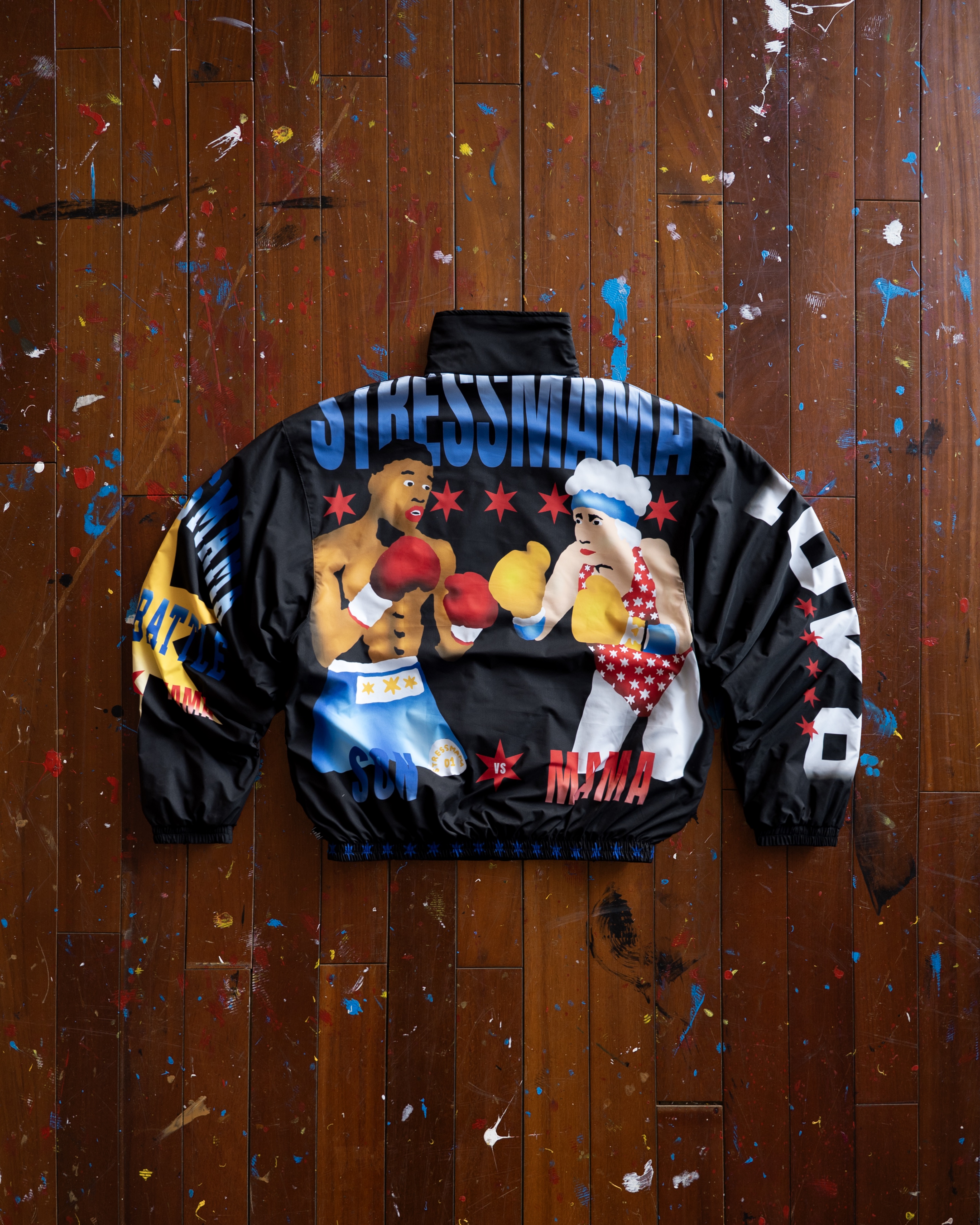 SSMA FIGHT TRACK JACKET - BLACK