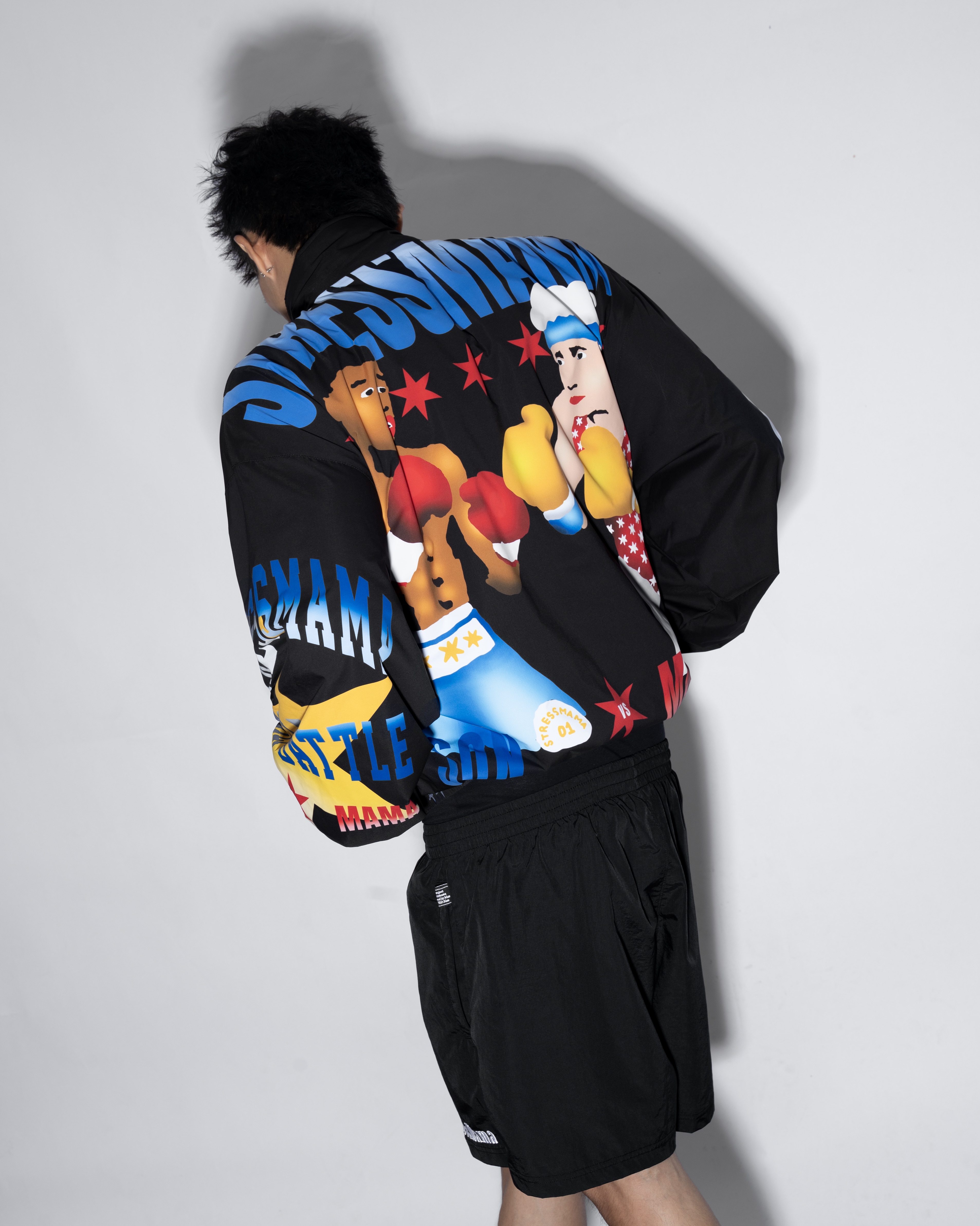 SSMA FIGHT TRACK JACKET - BLACK