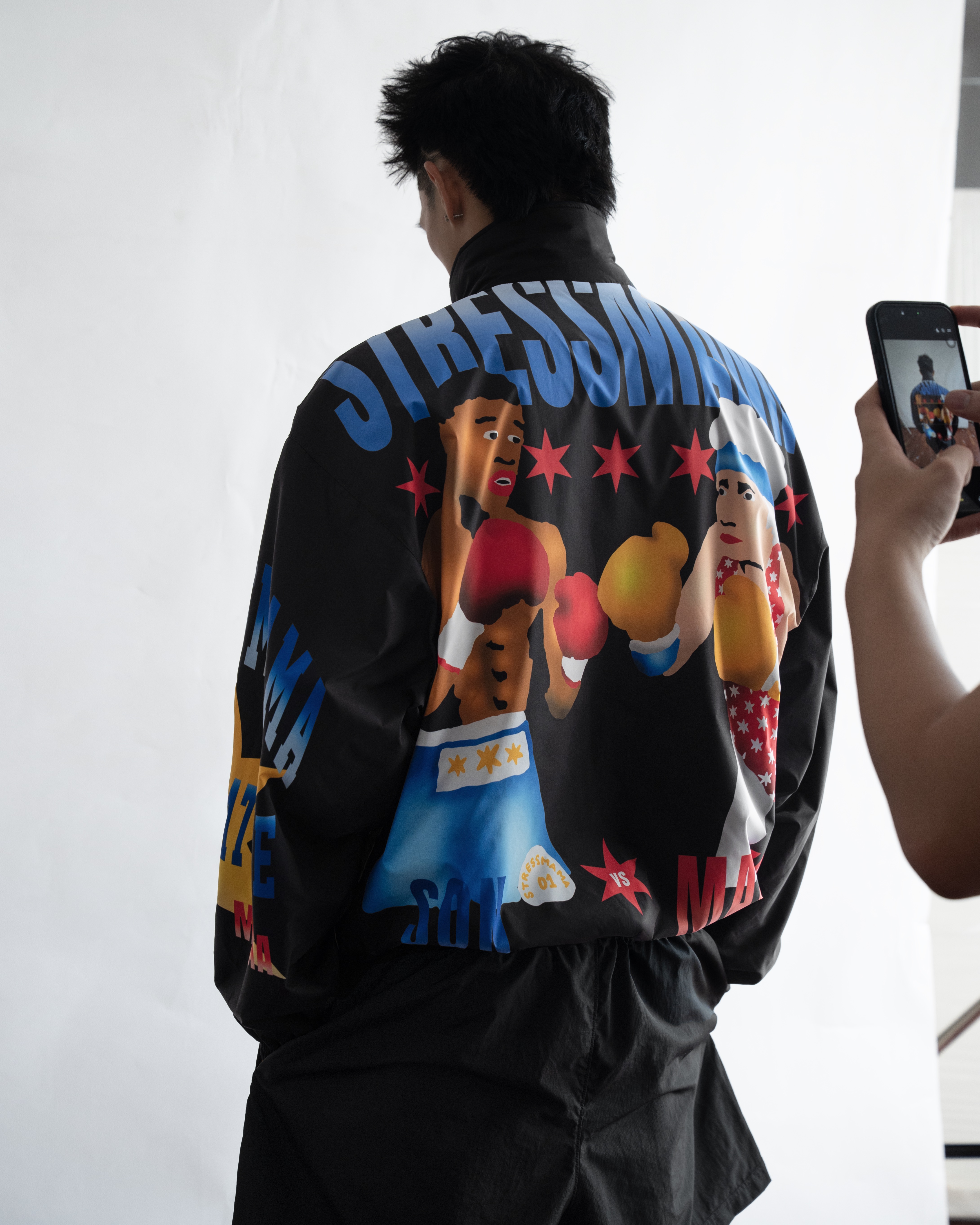 SSMA FIGHT TRACK JACKET - BLACK