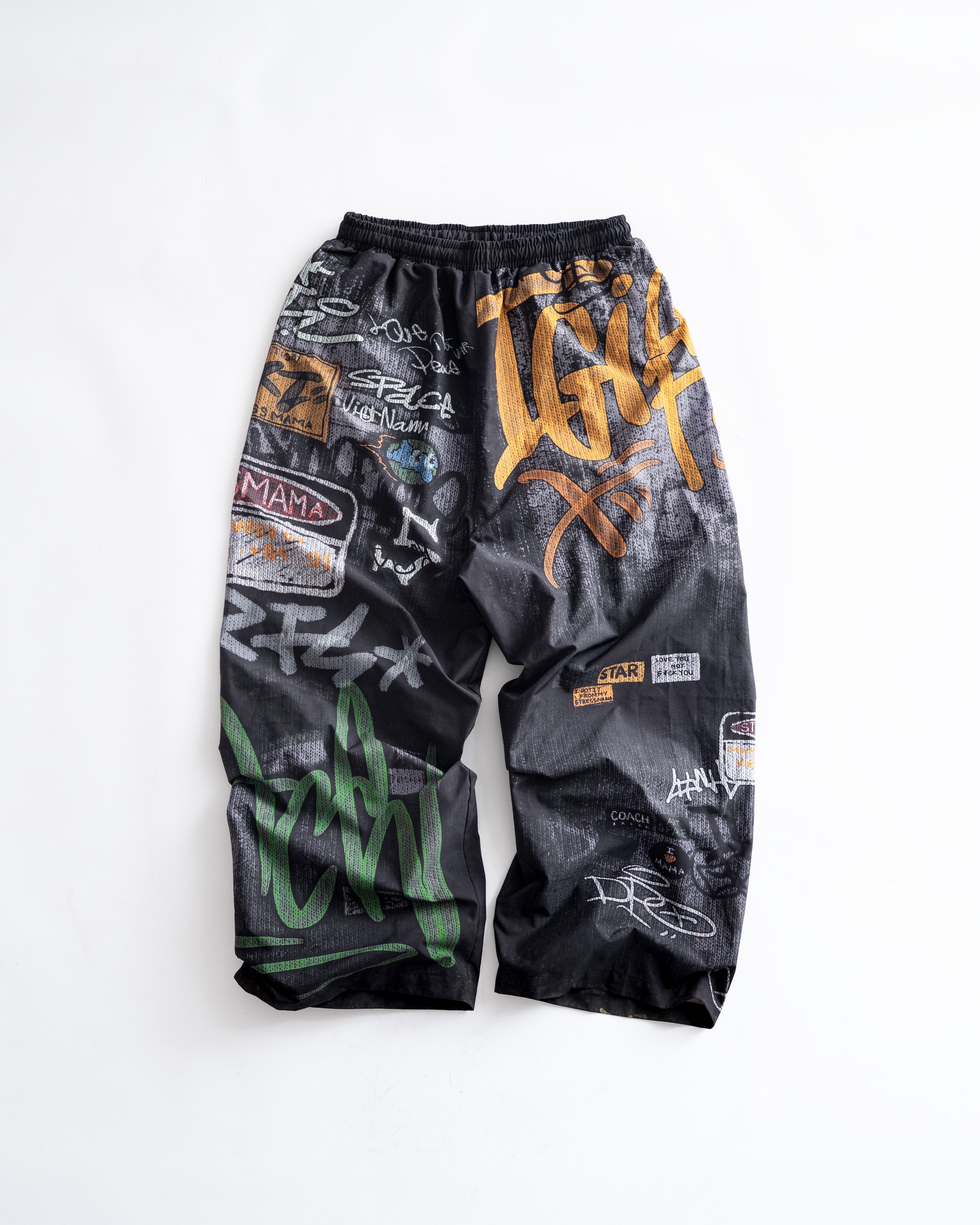 SSMA GRAFFITI PANTS - BLACK