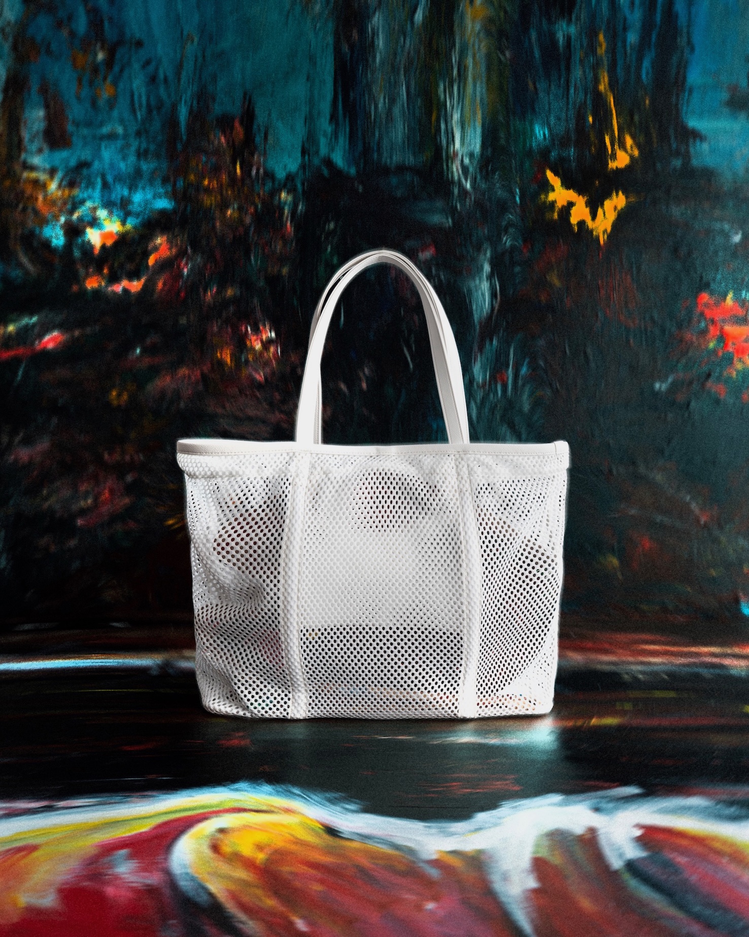 SSMA MESH TOTE BAG - WHITE