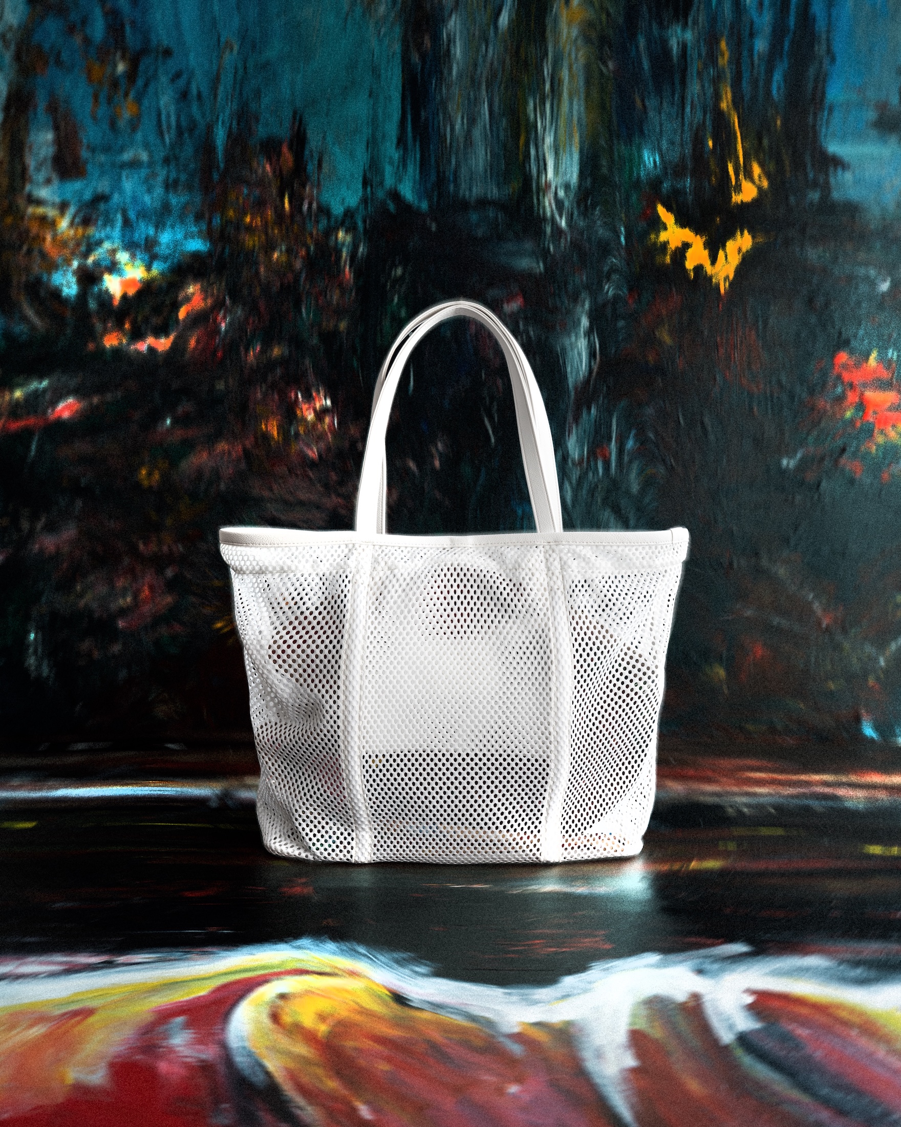 SSMA MESH TOTE BAG - WHITE