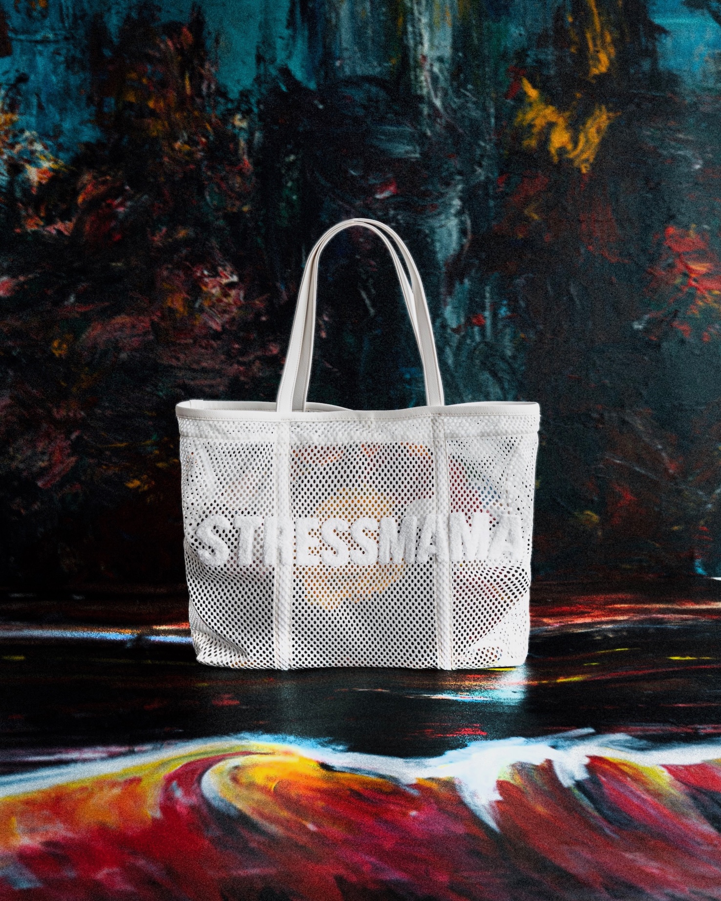 SSMA MESH TOTE BAG - WHITE