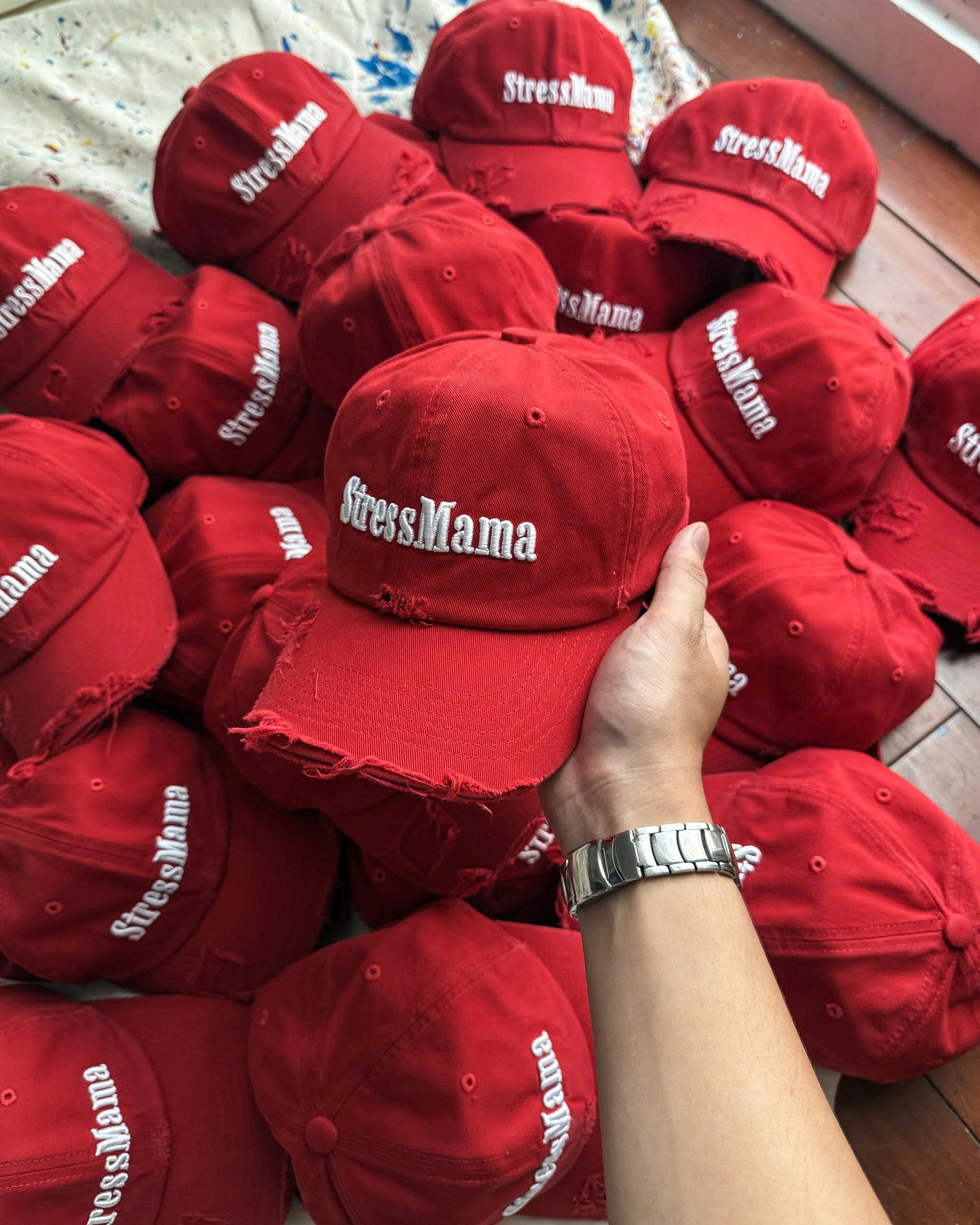 SSMA NOSTALGIA WASHED CAP - RED