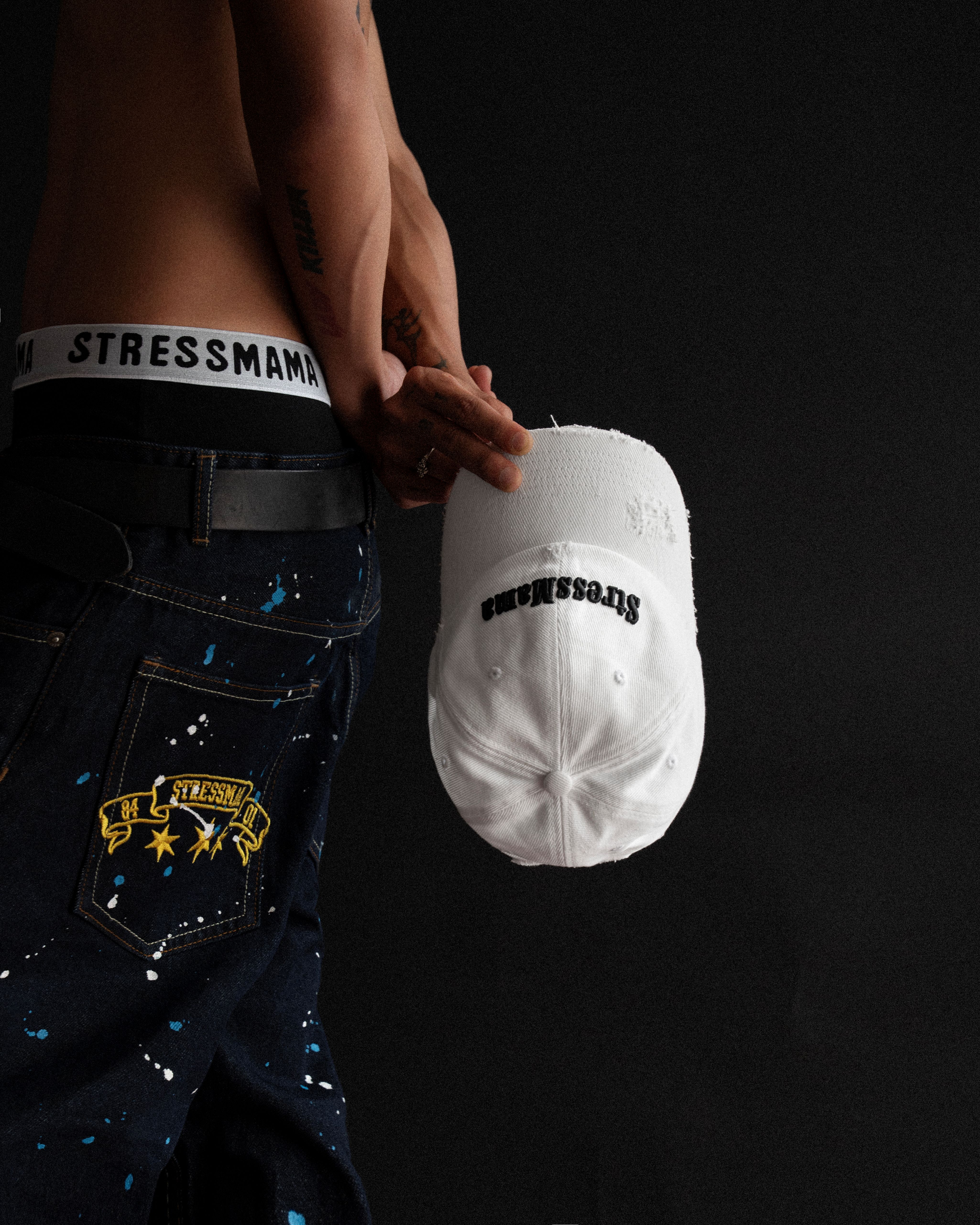 SSMA NOSTALGIA WASHED CAP - WHITE