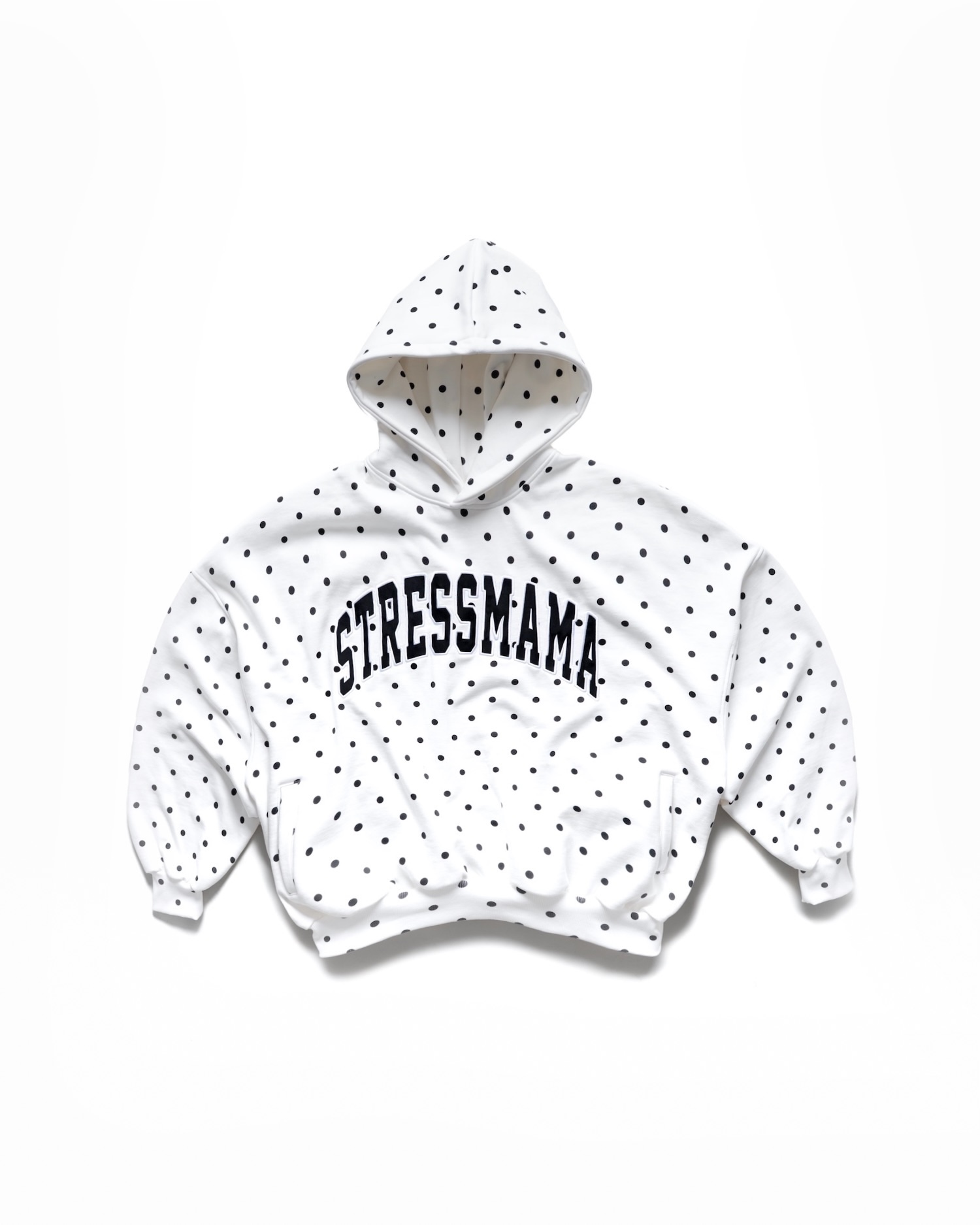 SSMA POLKA DOT HOODIE - WHITE