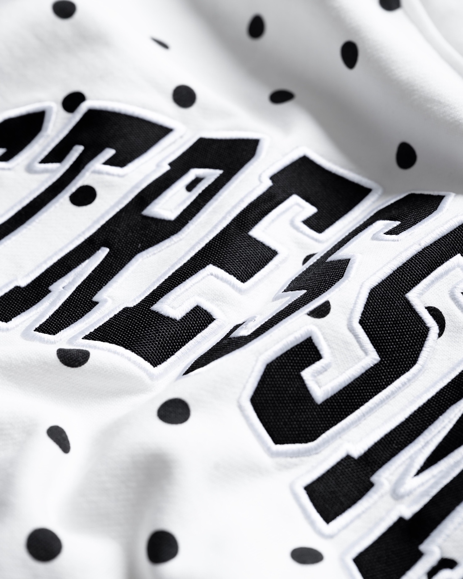 SSMA POLKA DOT HOODIE - WHITE
