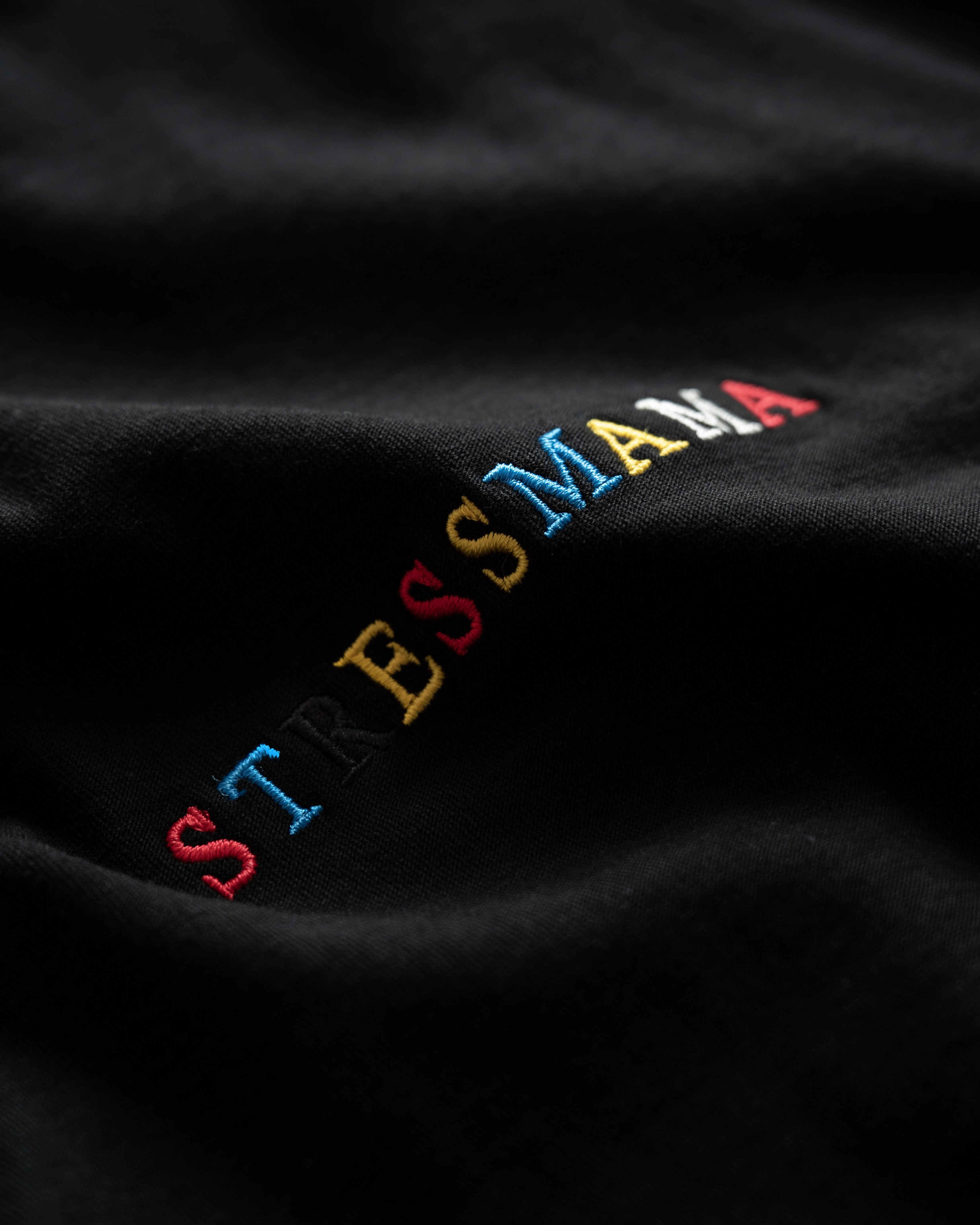 SSMA RAINBOW EMBROIDERY T-SHIRT - BLACK