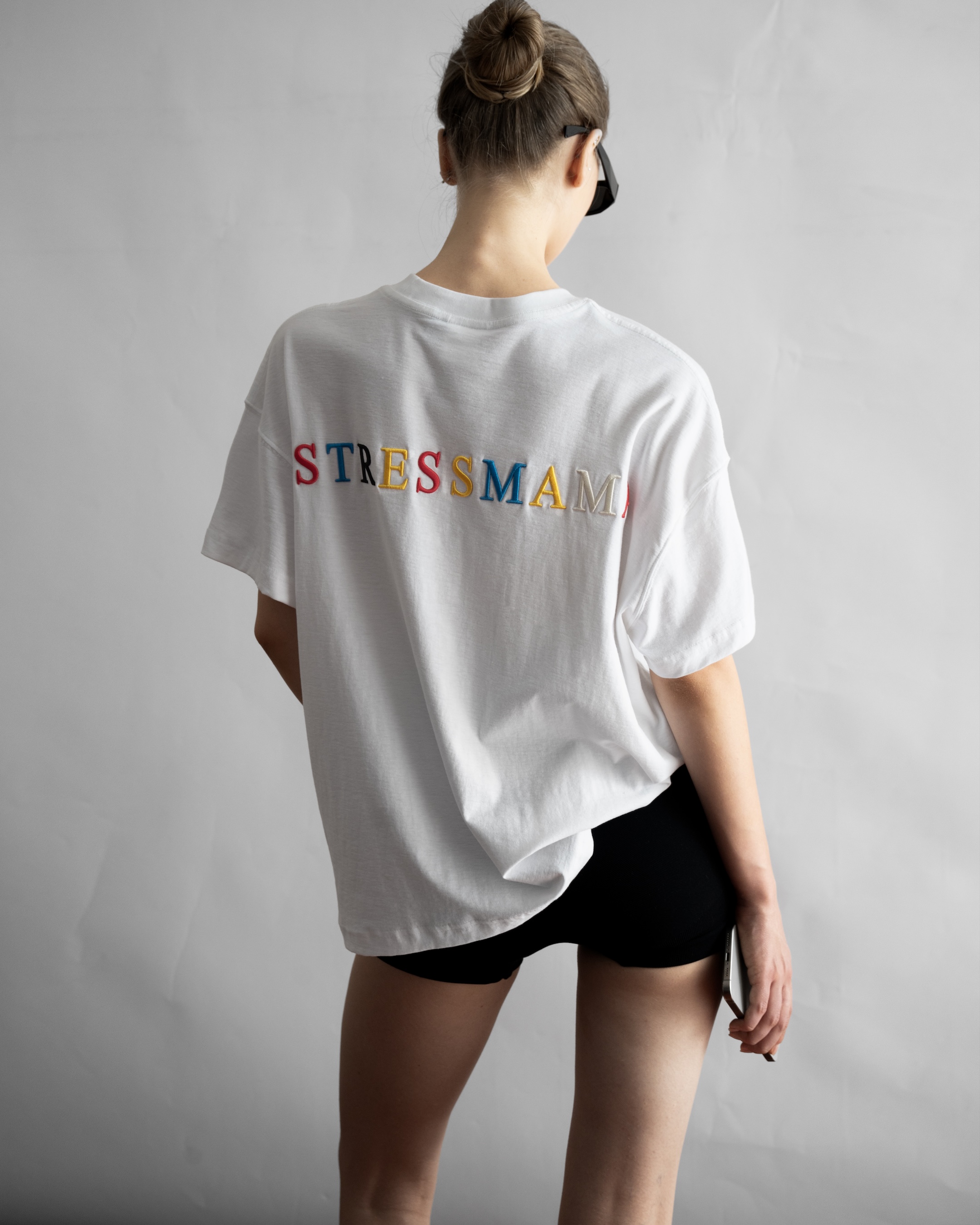 SSMA RAINBOW EMBROIDERY T-SHIRT - WHITE