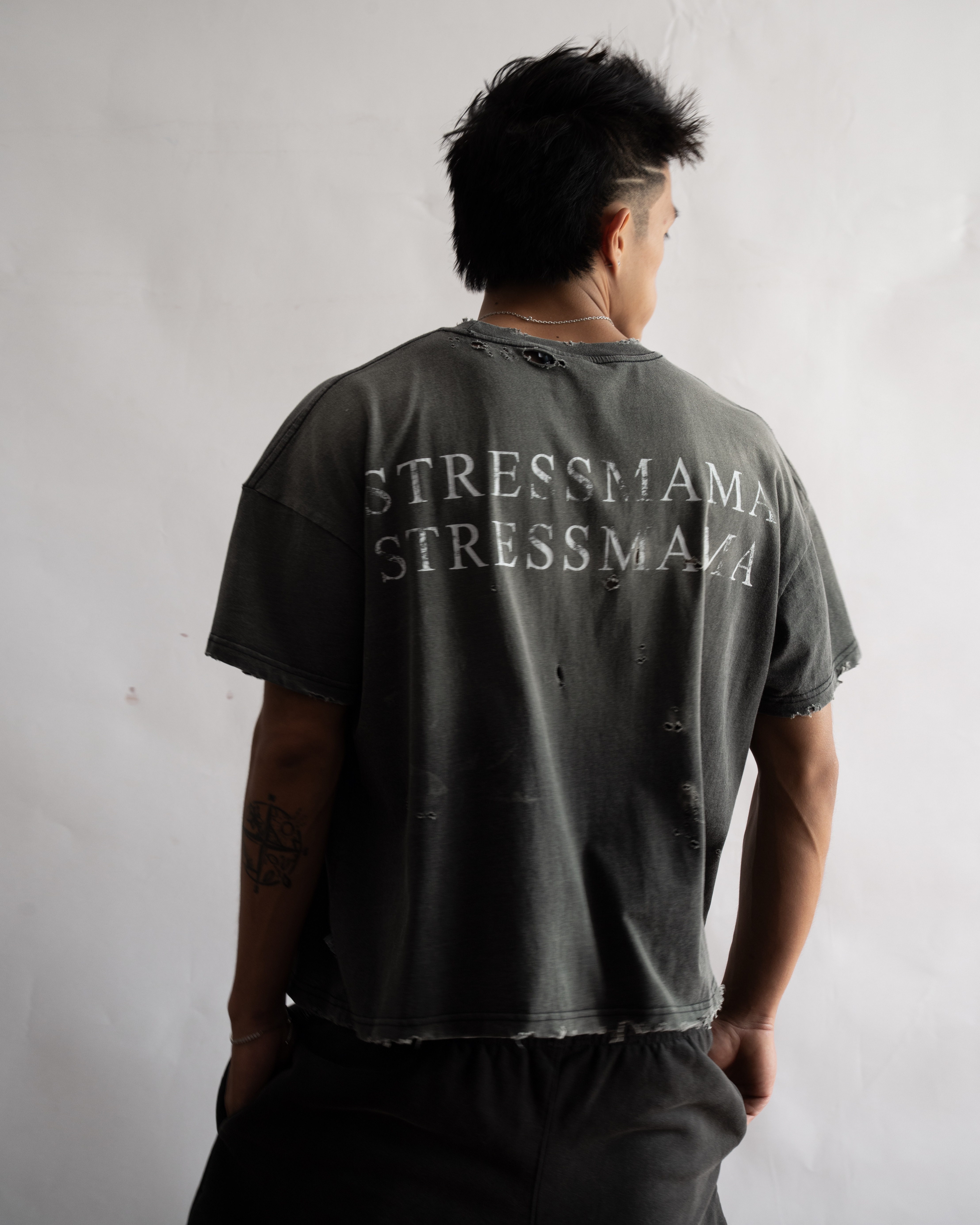 SSMA RUST DISTRESS T-SHIRT - BLACK