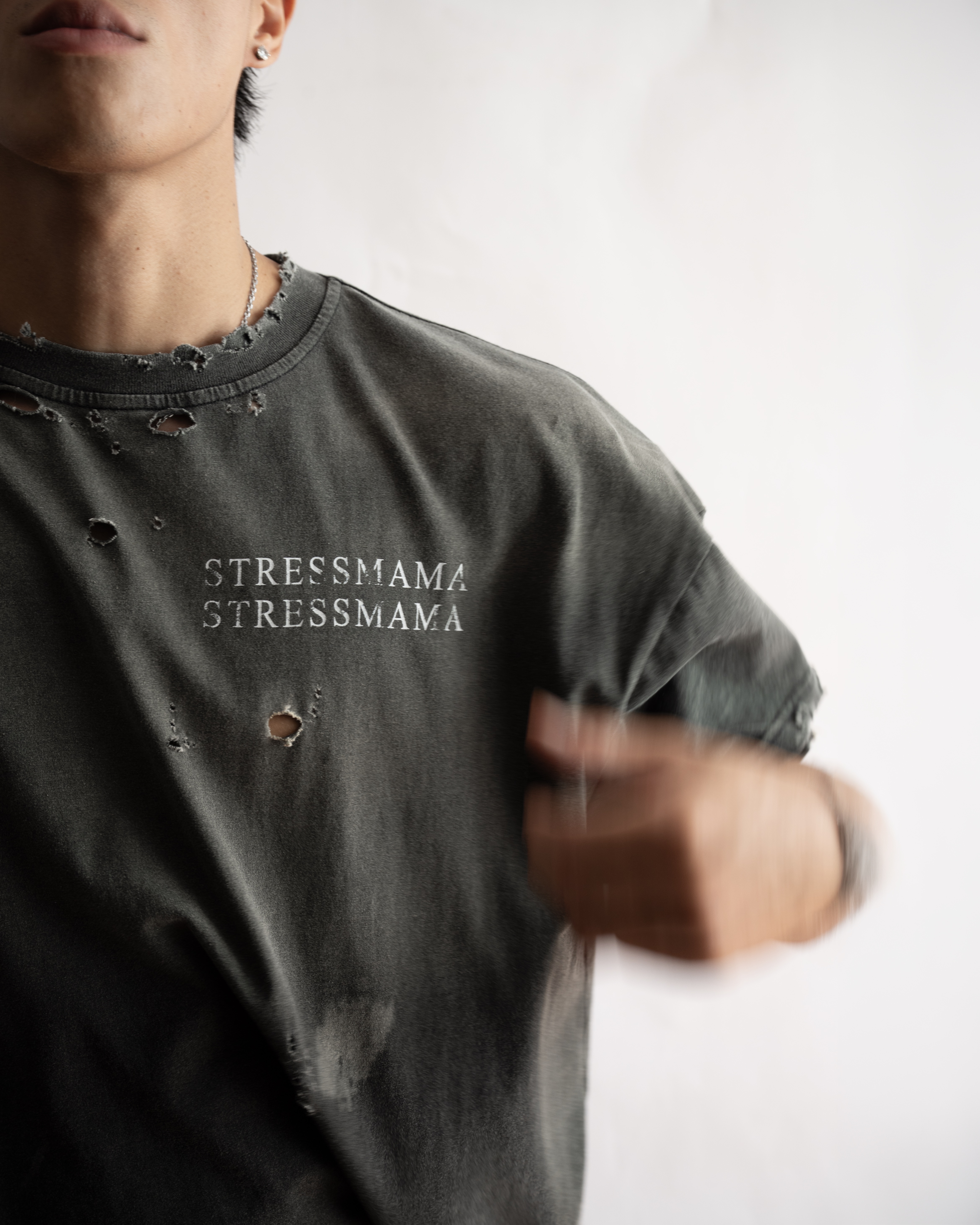 SSMA RUST DISTRESS T-SHIRT - BLACK