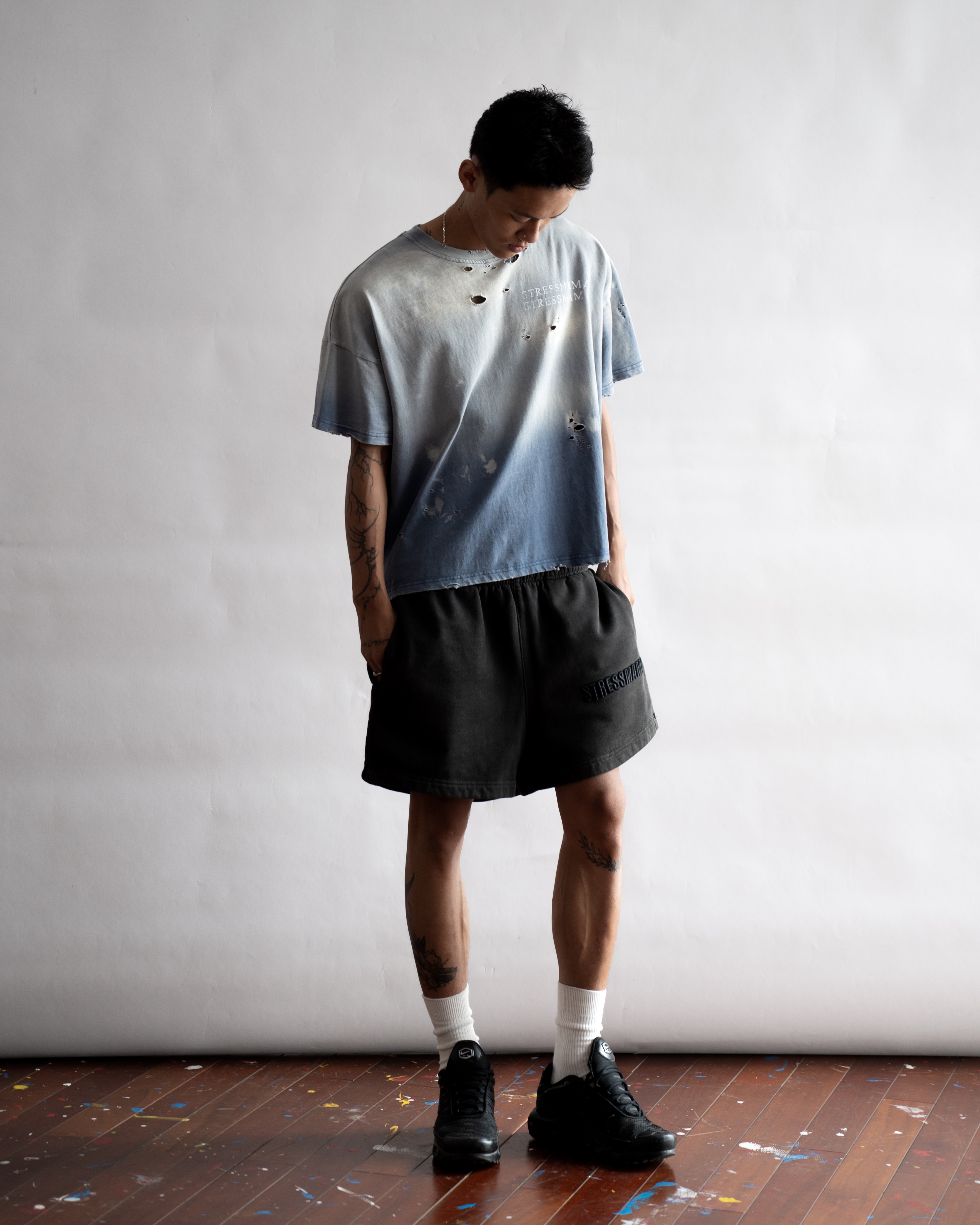 SSMA RUST DISTRESS T-SHIRT - BLUE