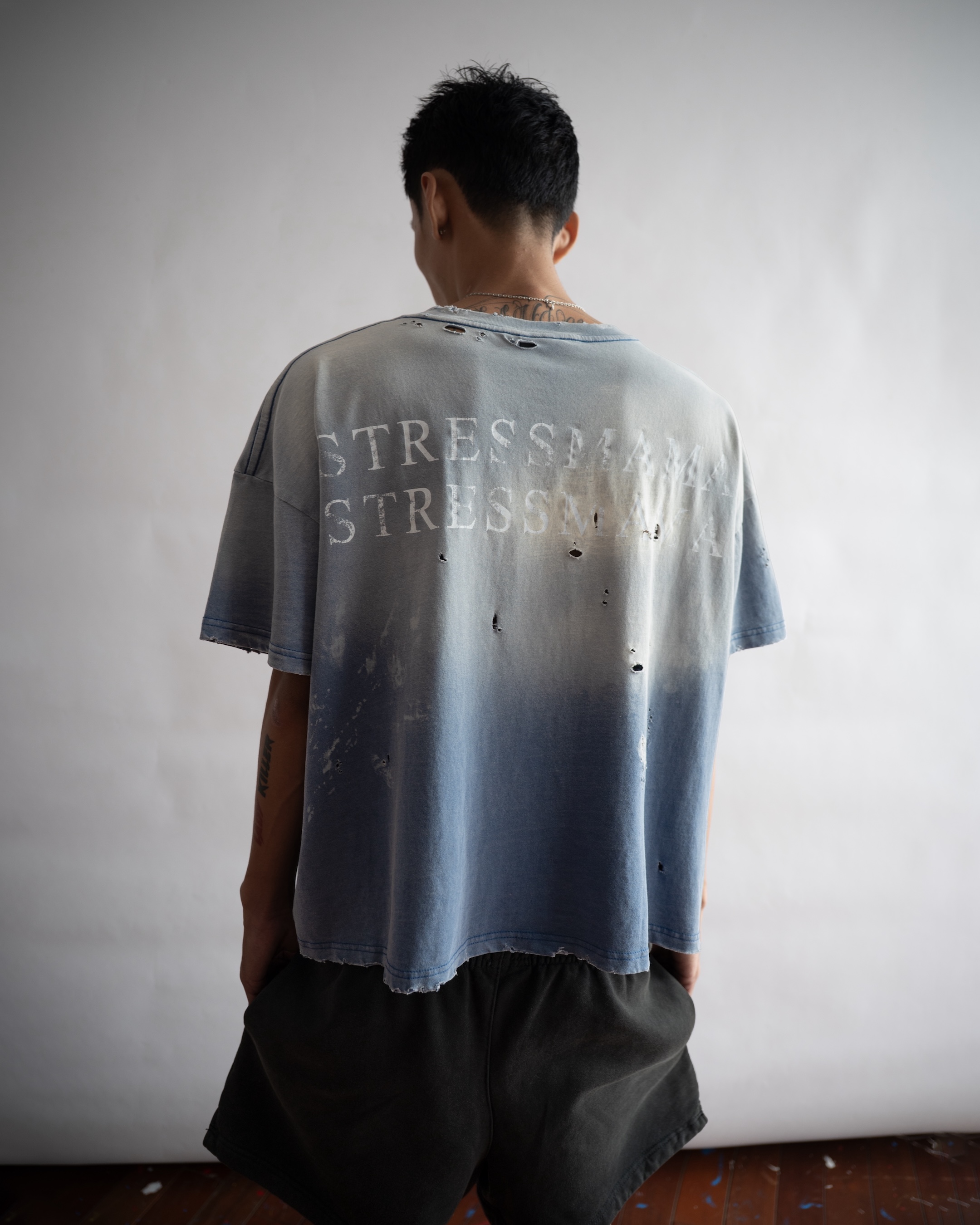 SSMA RUST DISTRESS T-SHIRT - BLUE