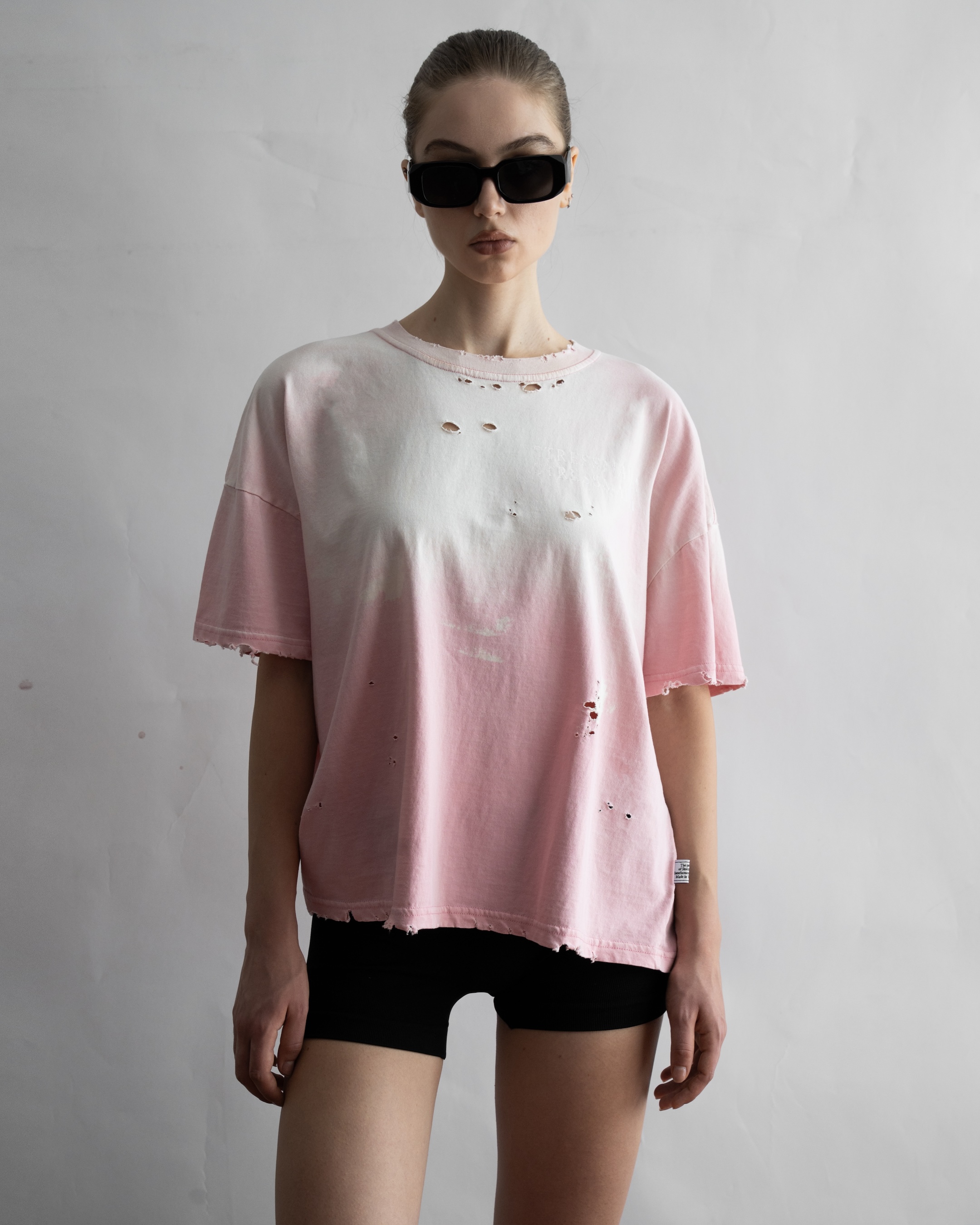 SSMA RUST DISTRESS T-SHIRT - PINK