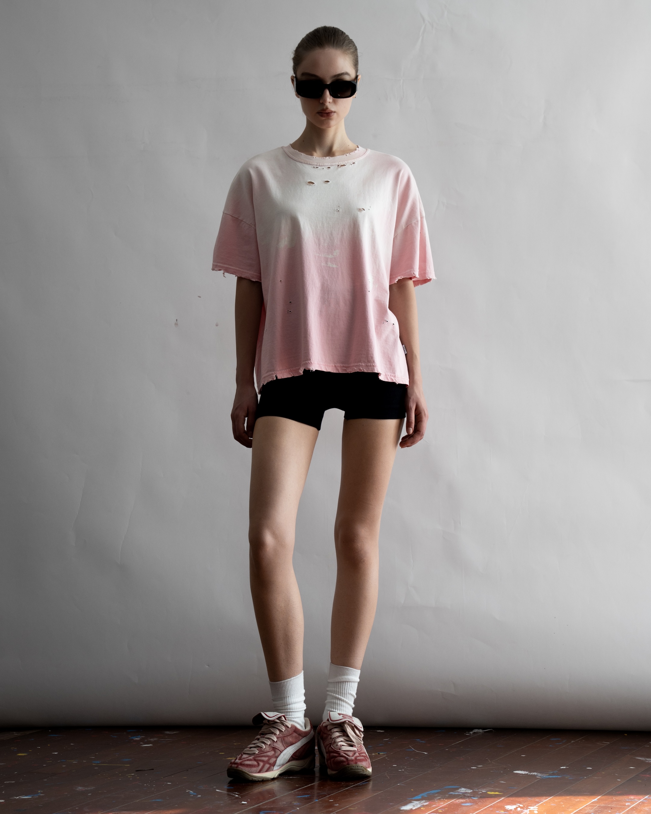 SSMA RUST DISTRESS T-SHIRT - PINK