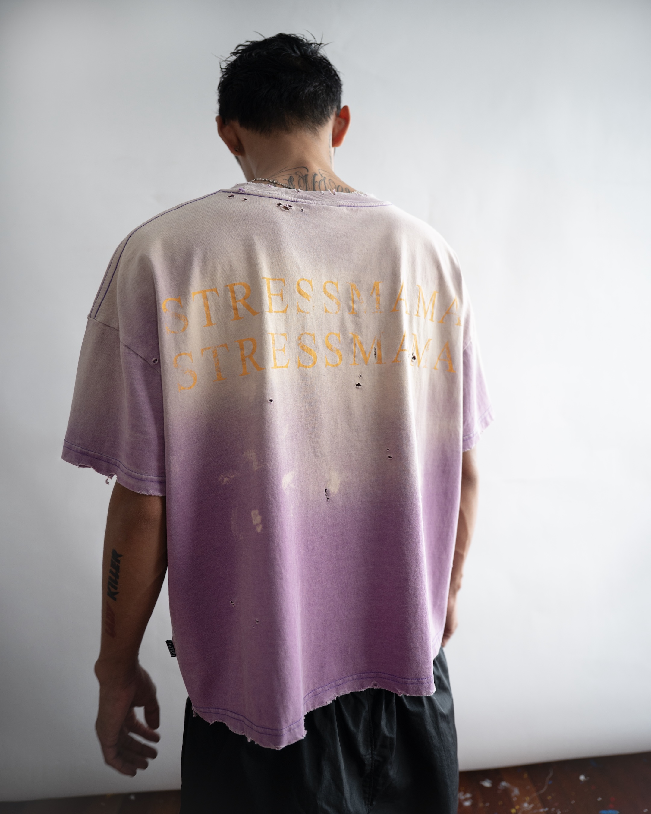 SSMA RUST DISTRESS T-SHIRT - PURPLE