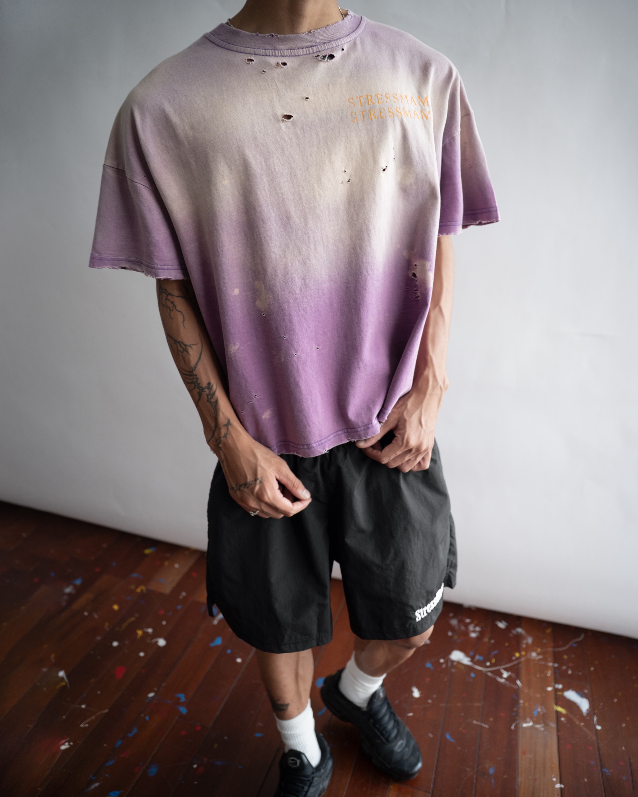 SSMA RUST DISTRESS T-SHIRT - PURPLE