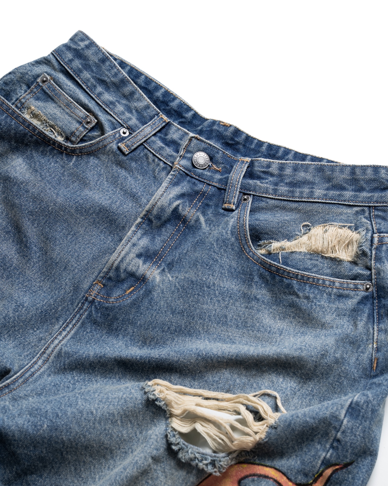SSMA SKULL JEANS - BLUE