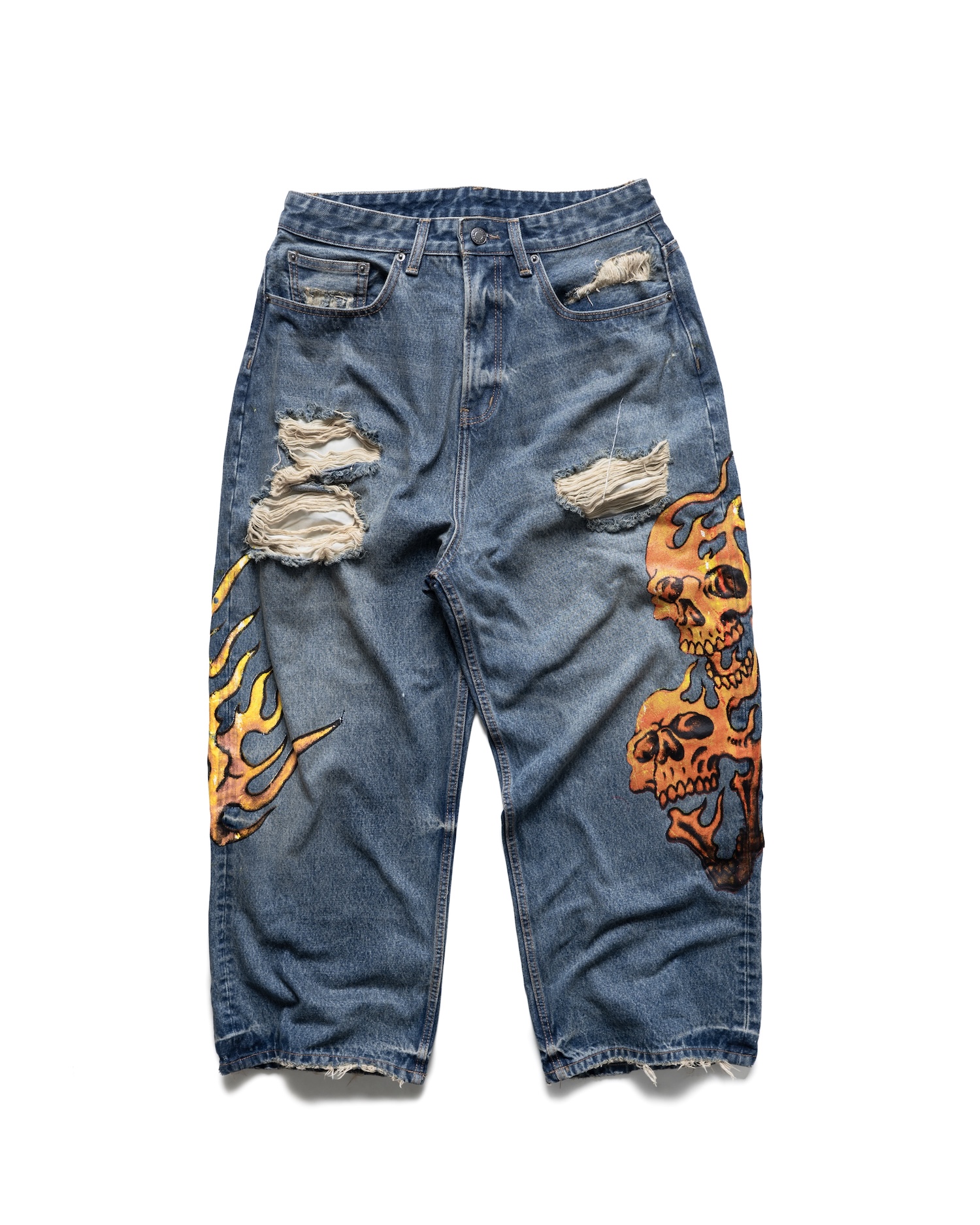 SSMA SKULL JEANS - BLUE